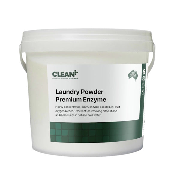 Clean Plus Concentrated Laundry Detergent Powder with Enzymes - Powerful Stain Removal for Clothes, Baby & Sports Wear