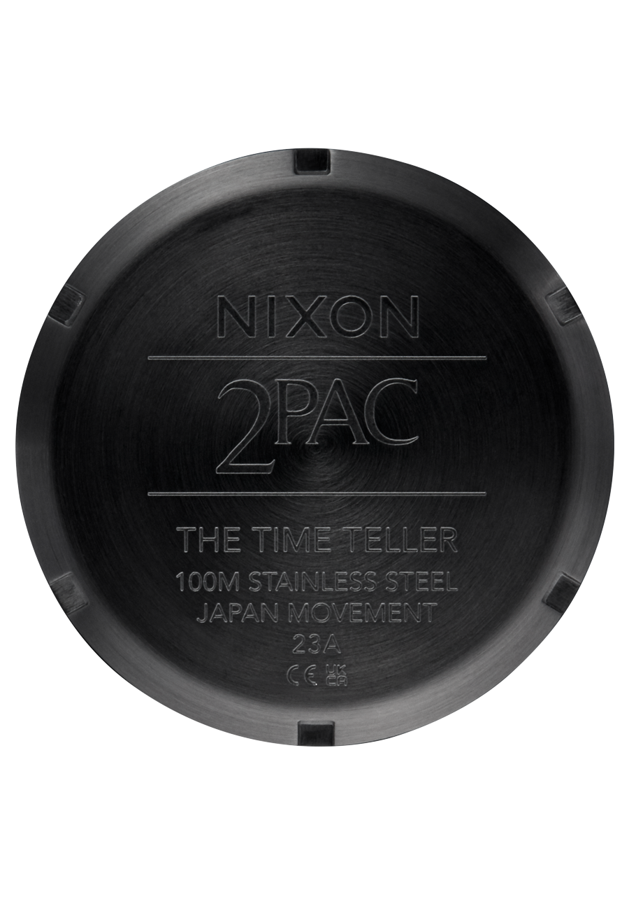 2PAC Time Teller Watch - Stylish Black & Gold Men's Wristwatch for Hip Hop Fans - Perfect for Casual Wear, Street Fashion, and Music Events