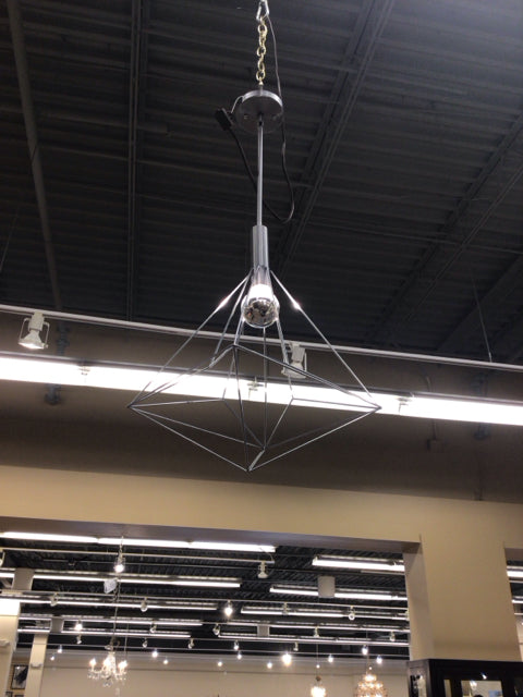 Modern Medium Grey Pendant Chandelier - Sleek Hanging Light Fixture for Dining Room, Kitchen Island or Bedroom Decor - Dimmable LED Lighting for Home & Office