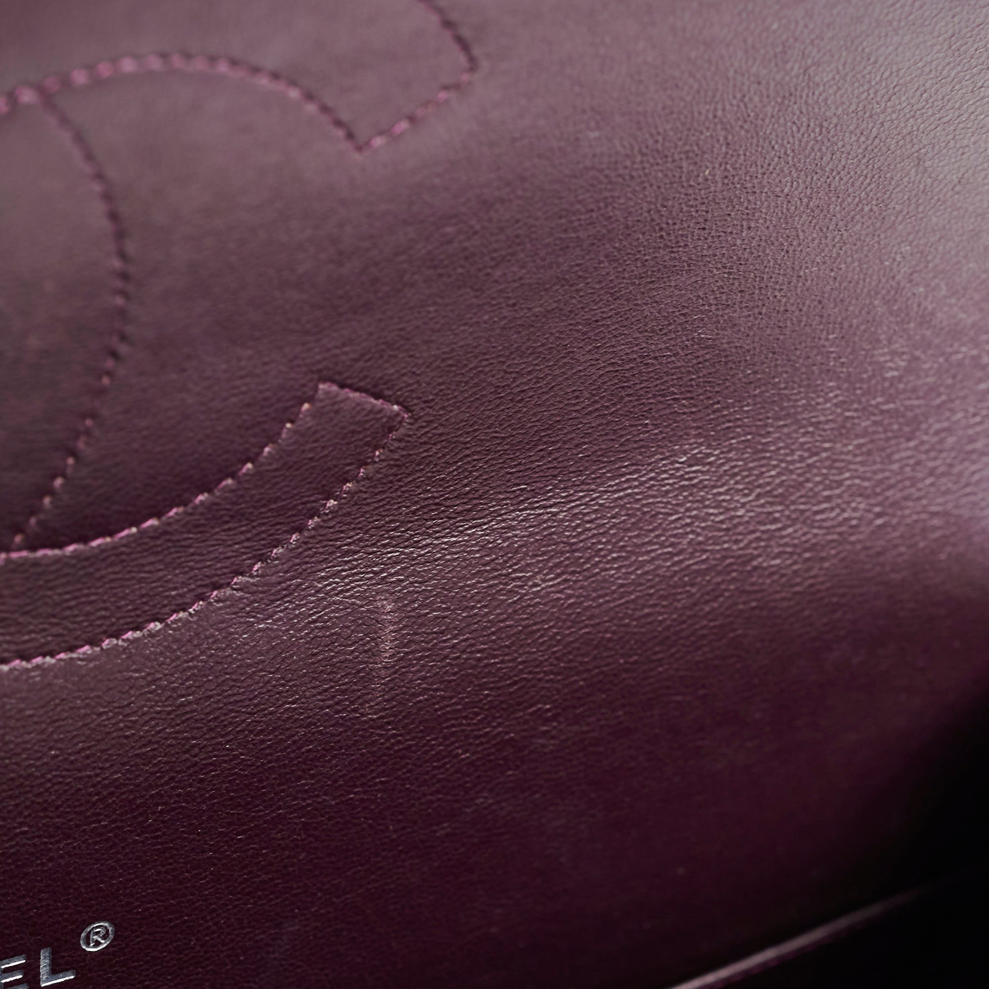 Authentic Chanel Maxi Lambskin Jumbo Flap Bag in Dark Purple - Luxury Designer Handbag for Women, Perfect for Evening Events & Special Occasions