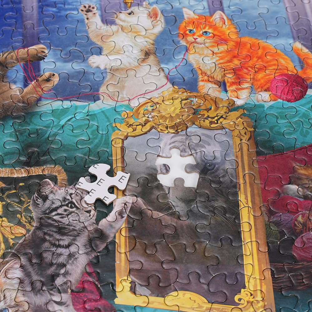1000 Piece Jigsaw Puzzles for Adults - Challenging Cat Animal Puzzle, 27x20 Inch Large Size - Perfect for Family Game Night, Stress Relief & Home Decor Gift