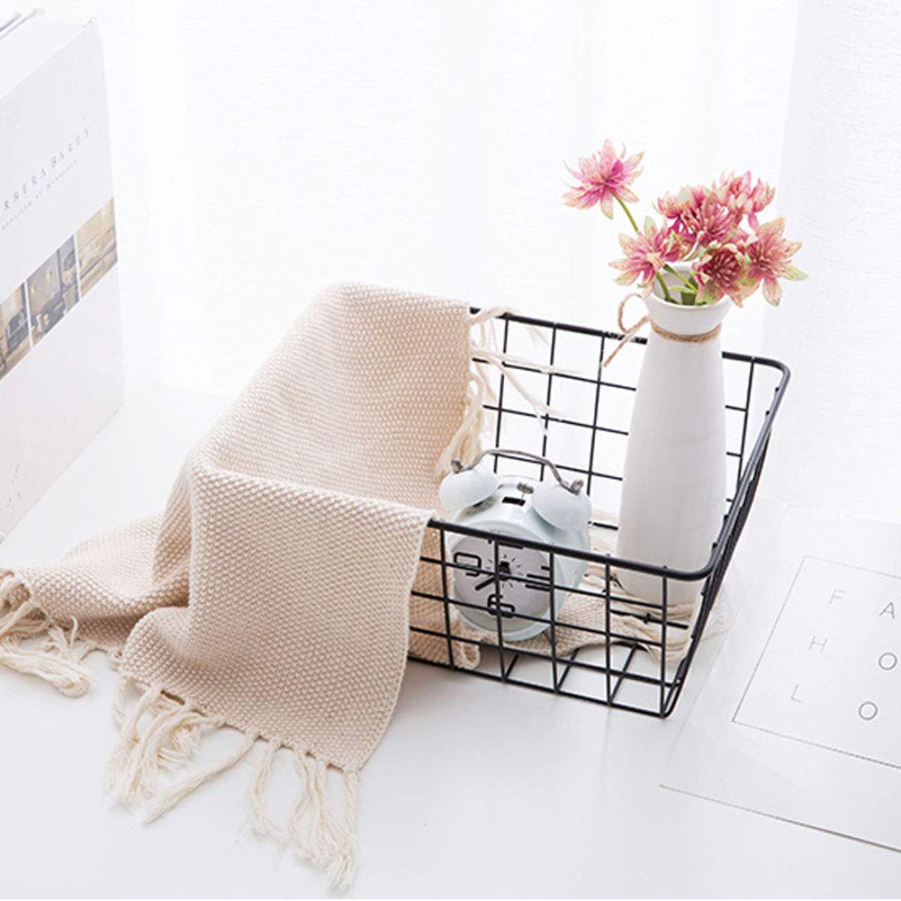 2-Pack Black Metal Wire Storage Baskets with Handles - Versatile Organizer for Kitchen Pantry, Home Office, Bathroom, Laundry Room & Bedroom Storage | Perfect for Organizing Food, Papers, Towels & Household Items