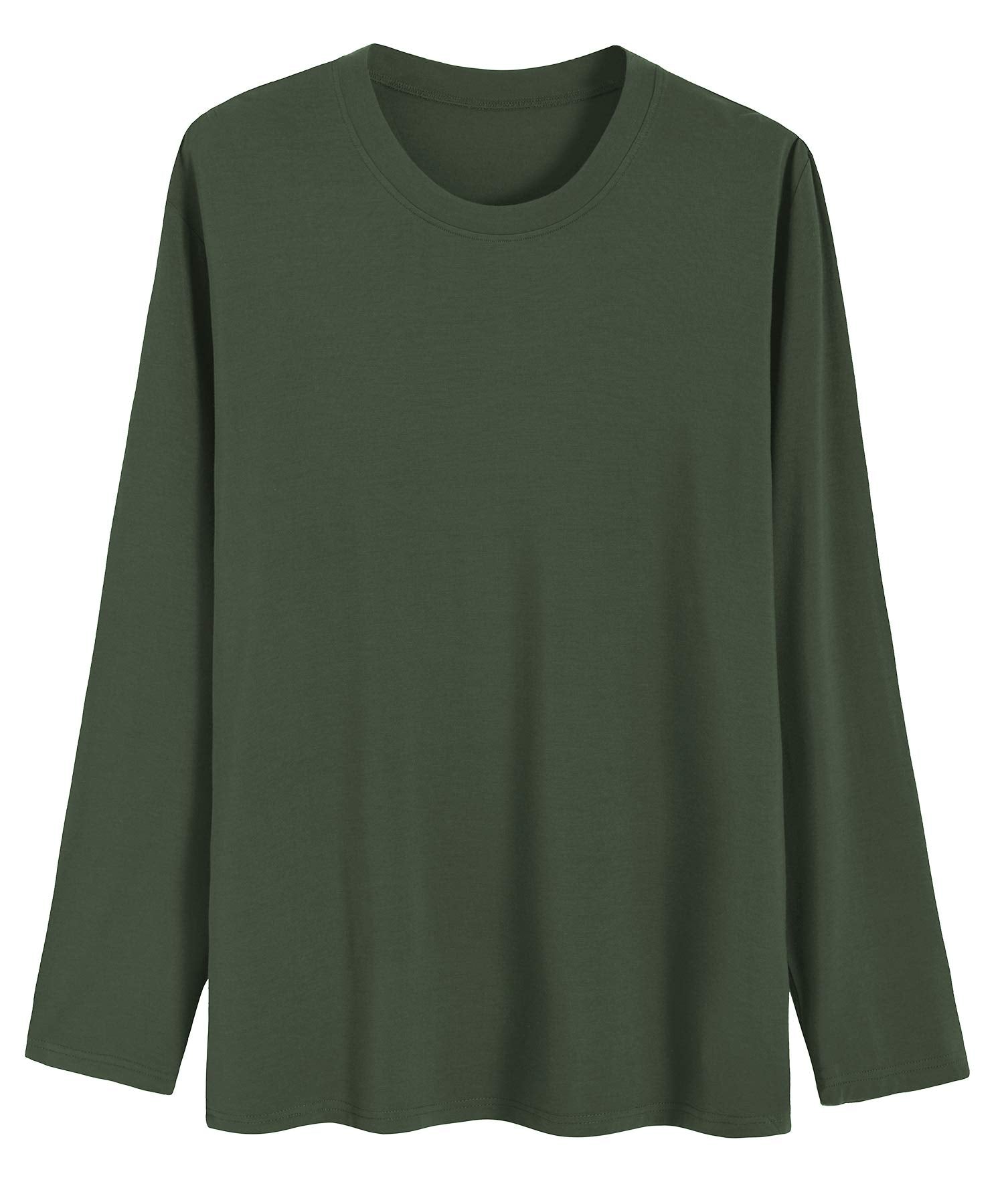 Latuza Men's Bamboo Viscose Pajama Top - Soft Long Sleeve Sleep Shirt for Comfortable Nightwear & Lounge Wear - Perfect for Bedtime, Relaxing at Home, and Travel