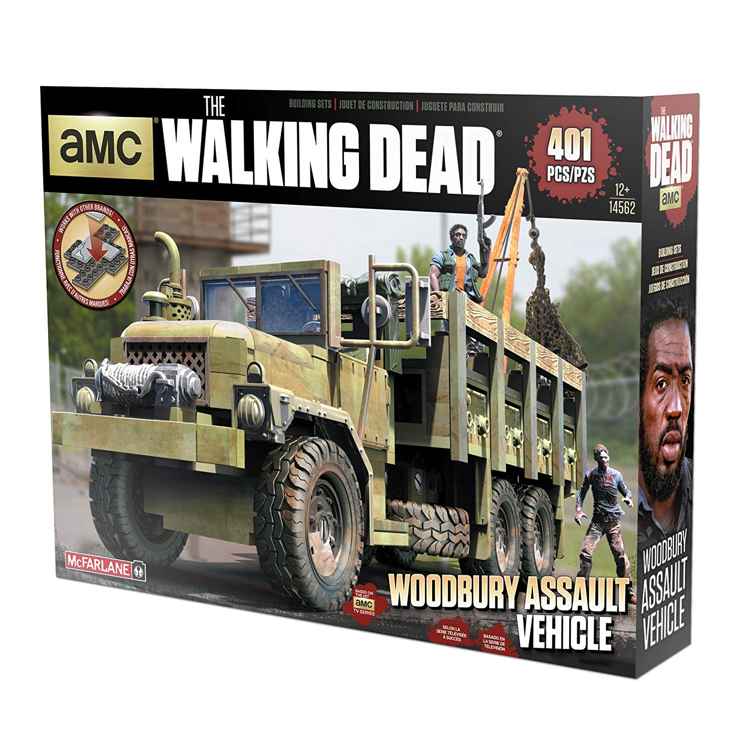 McFarlane Toys The Walking Dead Woodbury Assault Vehicle Building Set - Action Figure Playset for Collectors & Fans | Zombie Apocalypse Role Play & Display
