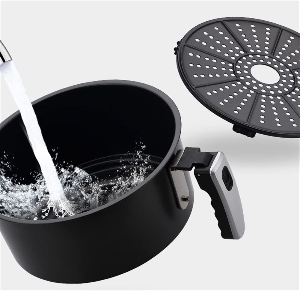**1350W Digital Air Fryer with LED Touch Screen & Precise Temperature Control - Nonstick Detachable Basket, Auto Shut Off - Perfect for Healthy Frying, Baking, Roasting & Reheating - Black**