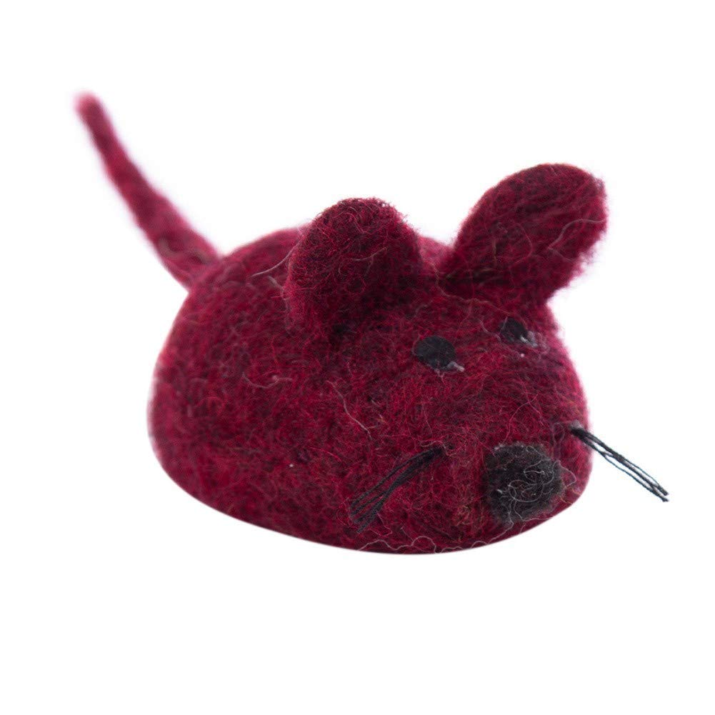 Norbi Pet Catnip Toys for Indoor Cats - Plush Wool Ball & Funny Mouse Cat Toy with Organic Catnip - Perfect for Playtime, Training, and Stress Relief