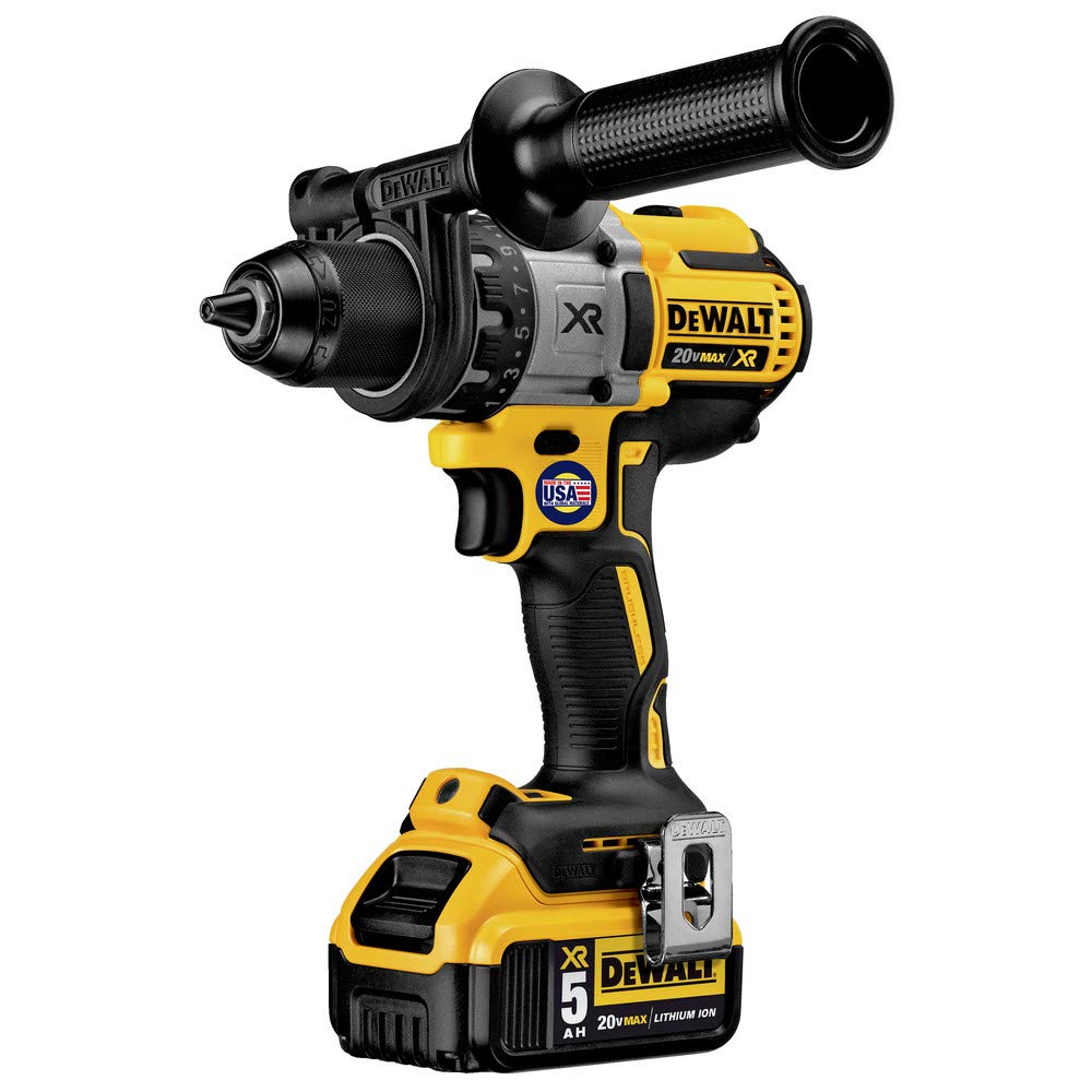 DEWALT 20V MAX XR Brushless Cordless Drill/Driver Kit - 3-Speed, 5.0Ah Battery, Powerful & Lightweight (DCD991P2) for Home Improvement, Construction & DIY Projects