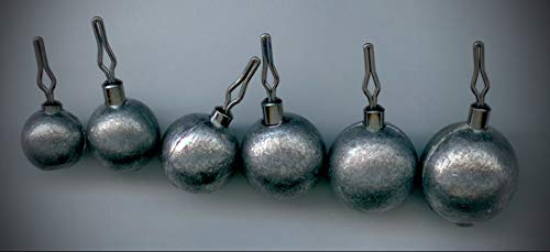 1/2oz Lead Drop Shot Fishing Weights (25-Pack) - Ball Style Sinkers for Bass Fishing