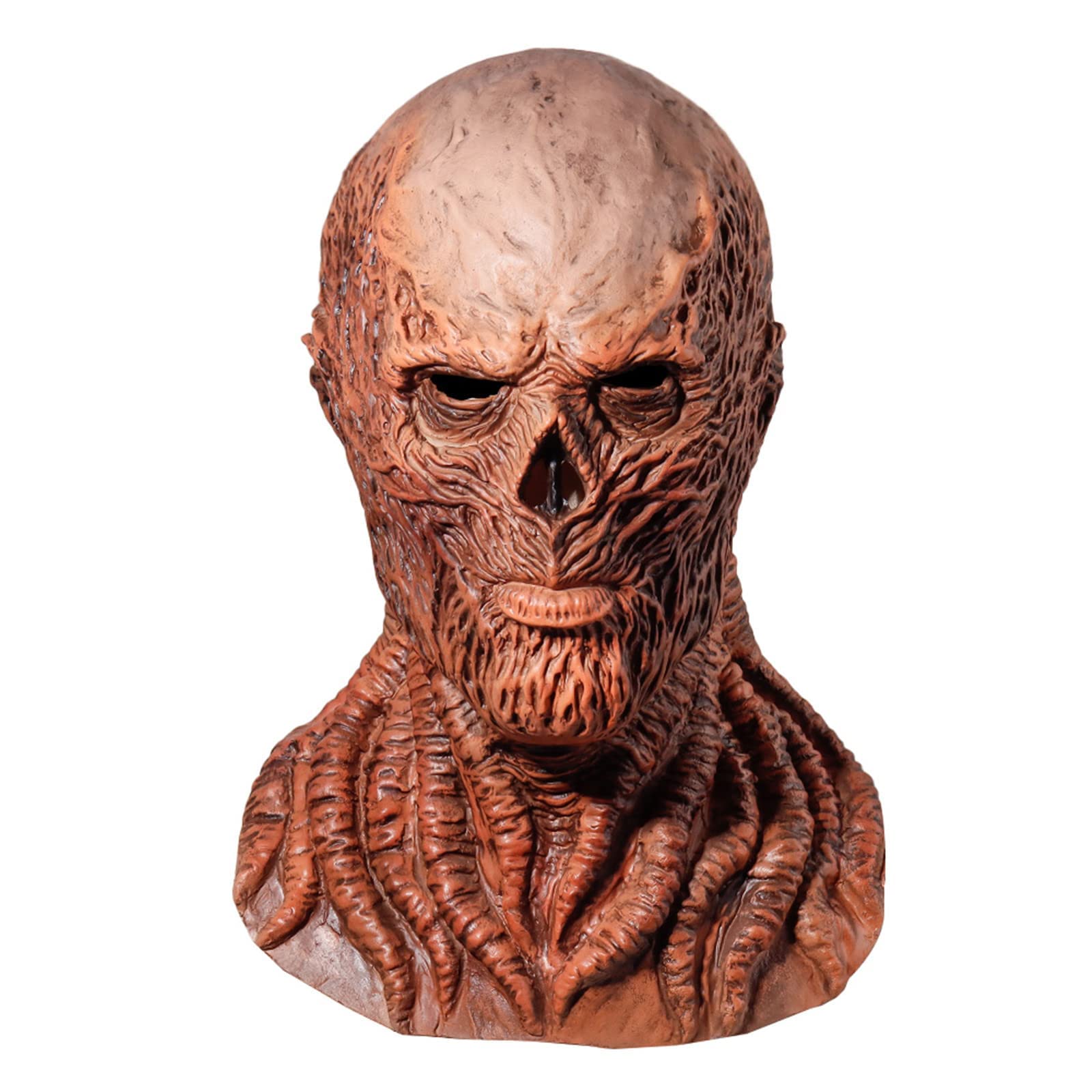 Vecna Scary Hell Demon Full Head Latex Mask - Creepy Monster Horror Costume for Halloween Cosplay, Party Props & Haunted House Decor (Adult Size)