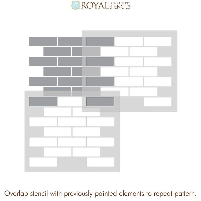 Premium Subway Tile Wall Stencil Kit - DIY Peel and Stick Backsplash Template for Kitchen, Bathroom & Home Decor | Easy to Use for Tiling Projects