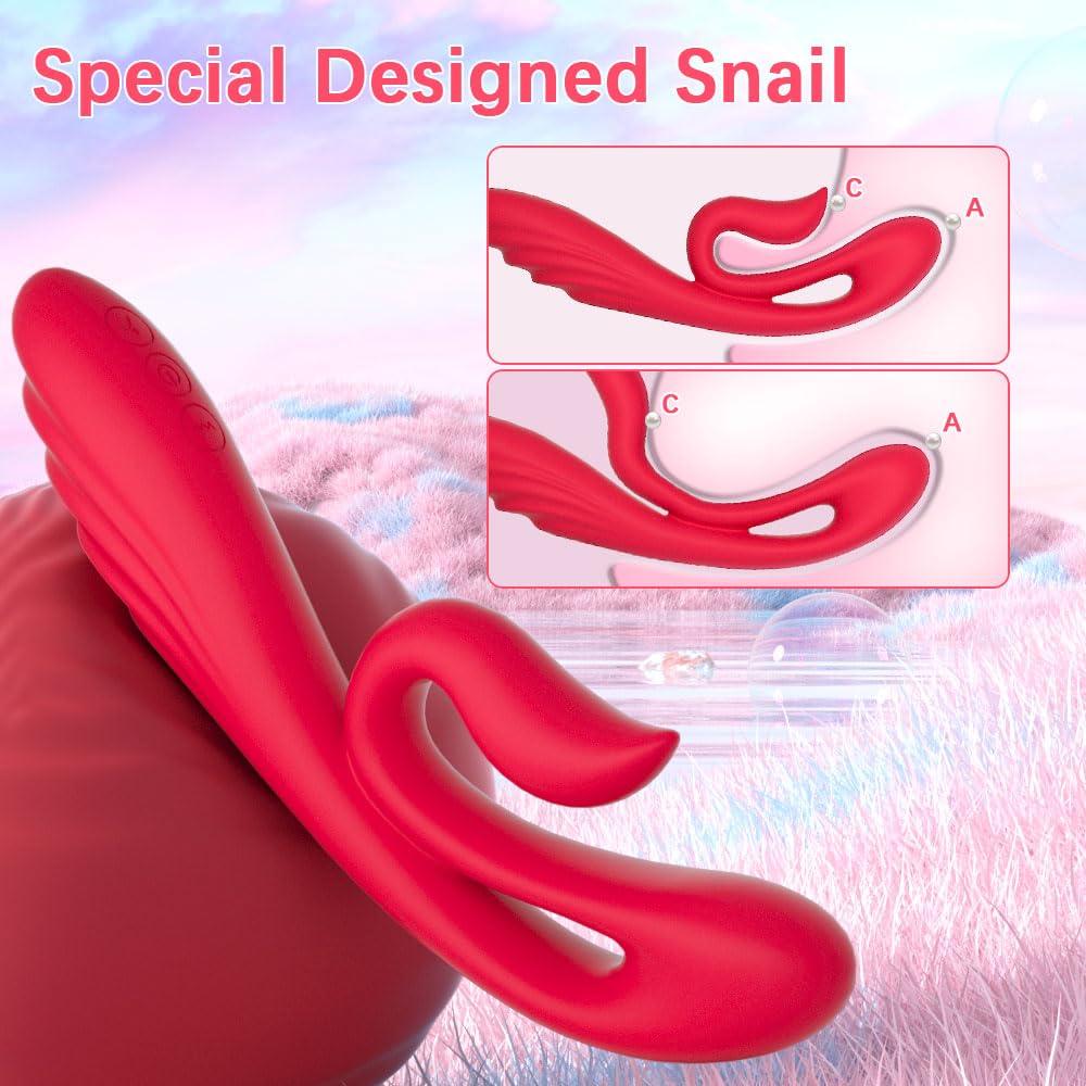 G Spot Vibrator for Women - 9 Powerful Vibration Modes, Clitoral & Nipple Stimulation Rabbit Dildo - Adult Sex Toy for Couples (Orange) | Perfect for Solo Play & Romantic Nights
