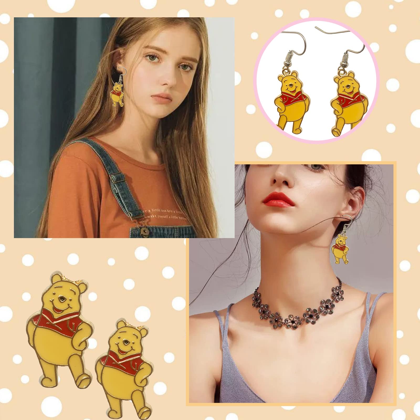 Stylish Cartoon Stud Earrings for Women - Hypoallergenic Metal Ear Studs - Perfect for Casual Wear, Parties & Gifts