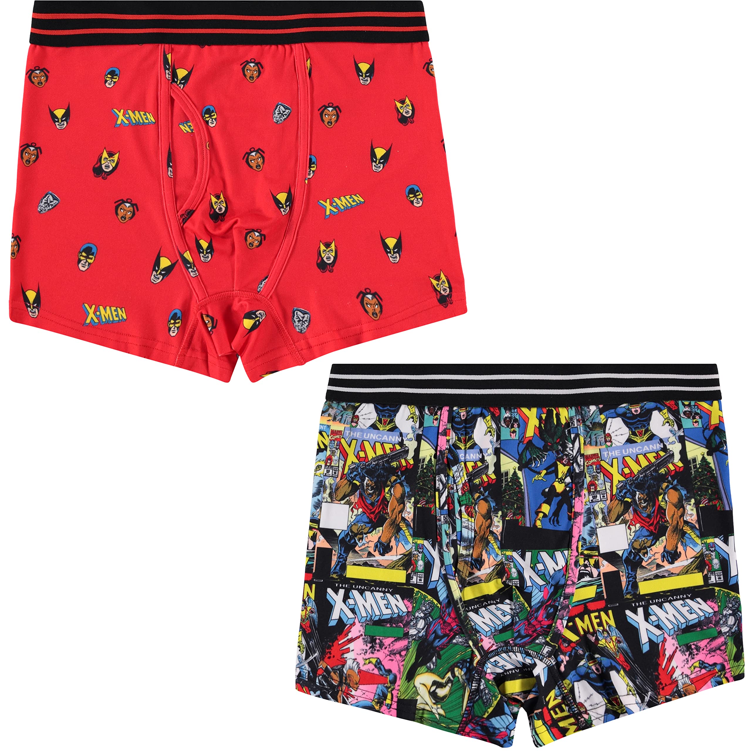 Marvel X-Men Wolverine Boxer Briefs 2-Pack - Superhero Underwear for Men - Comfortable for Daily Wear & Cosplay