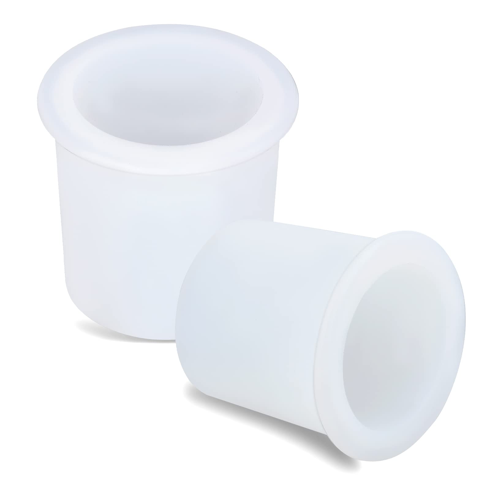 AIEX 2 Pack Silicone Umbrella Hole Rings & Wedge Plug - Soft Patio Table Umbrella Holder for Outdoor Dining, Coffee Shops, Tea Houses, Courtyards (White) - Perfect for Securing Umbrellas in Restaurants, Cafes and Backyard Gatherings
