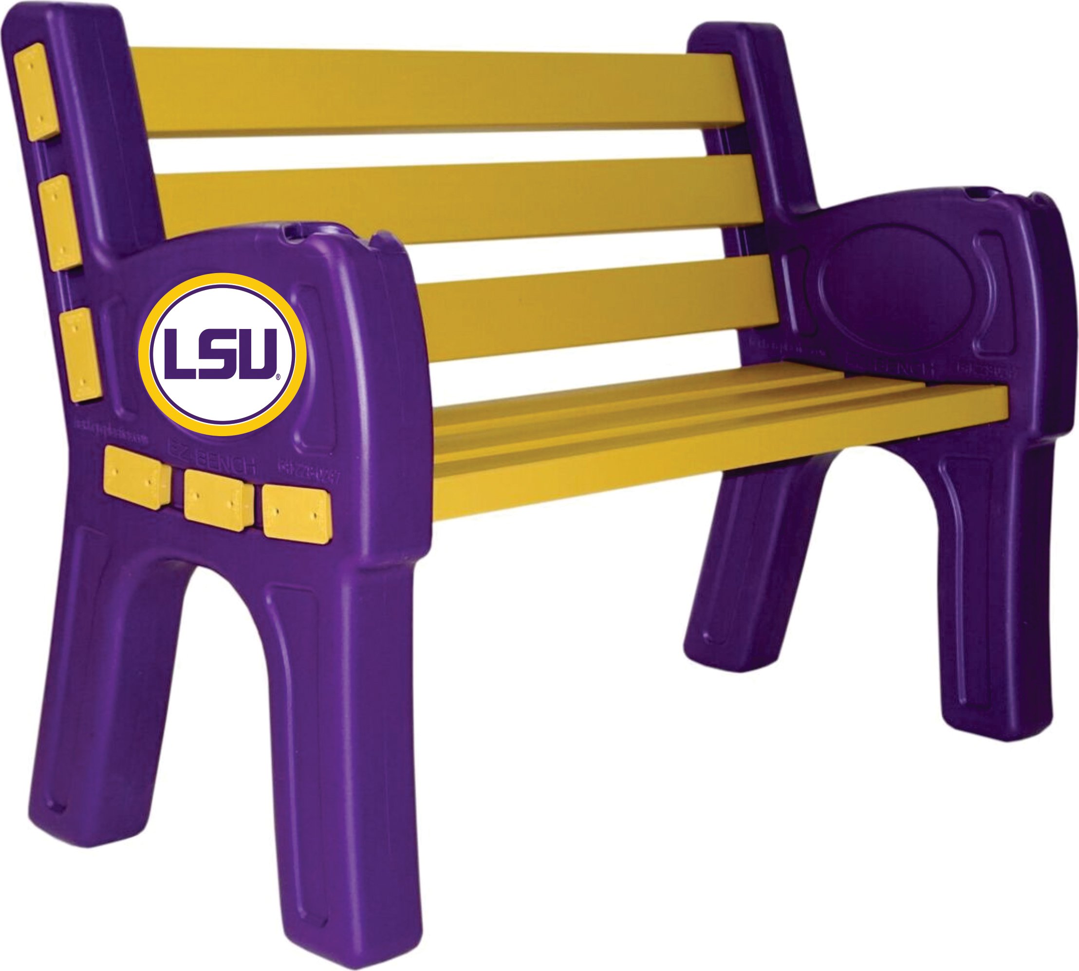 Officially Licensed NCAA LSU Tigers Park Bench - Durable Outdoor Furniture for Tailgating, Gardens & Patios