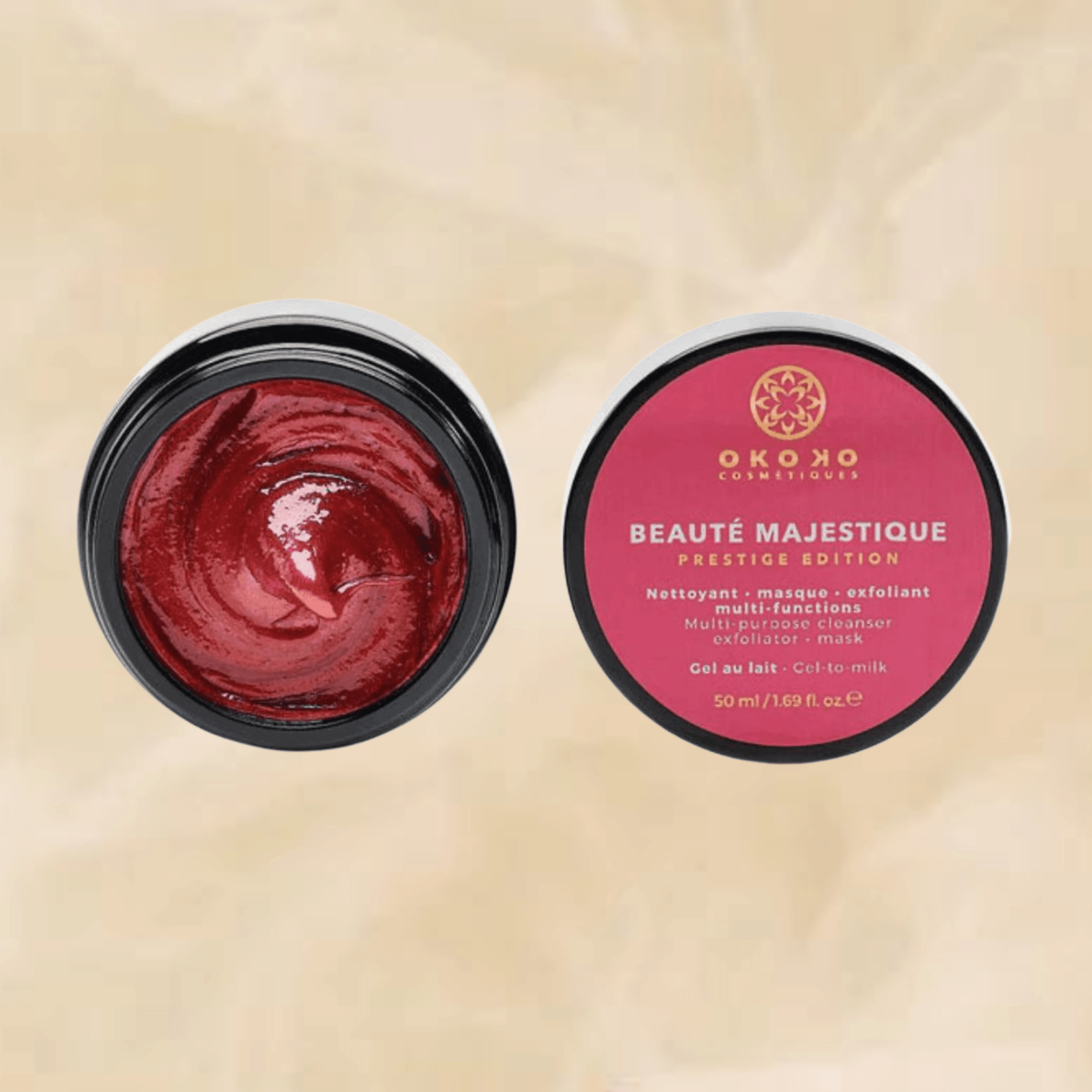 Beauté Majestique 3-in-1 Cleanser, Mask & Exfoliator with Papaya Enzymes & Blue Tansy - Gentle Skincare for Acne, Blackheads & Glowing Skin - Perfect for Daily Use, Spa Nights & Travel