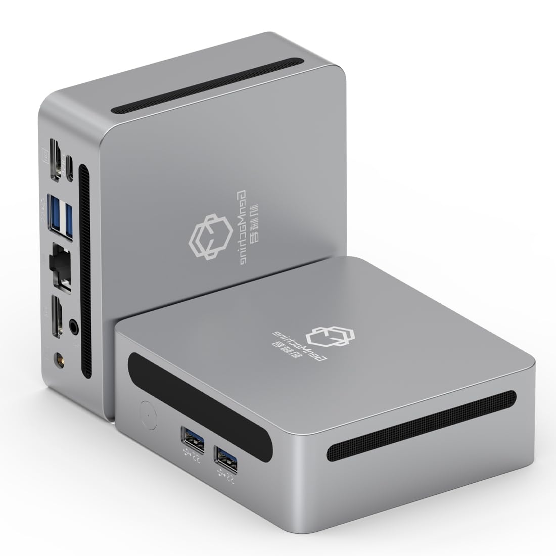 AMD Ryzen 5 5500U Mini PC - 6 Core 12 Thread up to 4.0GHz, 16GB DDR4 RAM, 512GB SSD + M.2 NVME, WiFi 6 & Bluetooth 5.2, Dual HDMI/DP - Perfect for Gaming, Office Work & Graphic Design | Compact Desktop Computer for Home & Business Use