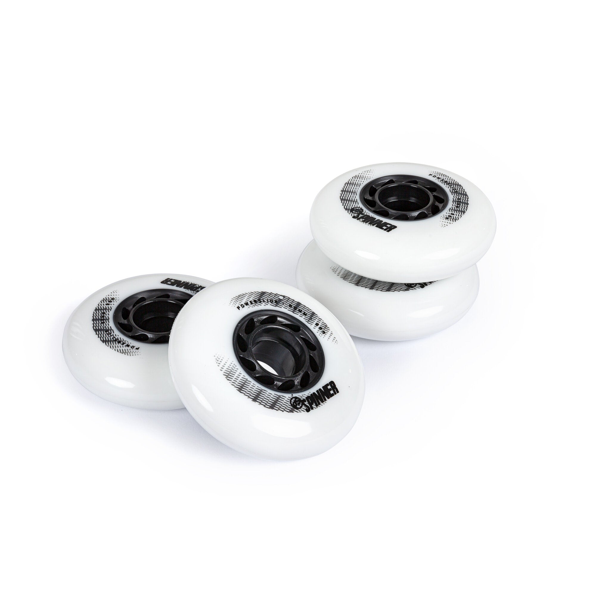 80/88A White Spinner Wheels - 4 Pack for Skateboards, Longboards & Roller Skates - Smooth Ride for Street & Park Skating