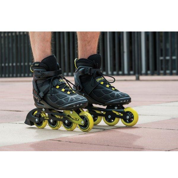 Playlife Lancer 84 Inline Skates for Adults - Black High-Performance Rollerblades for Fitness, Speed & Outdoor Skating