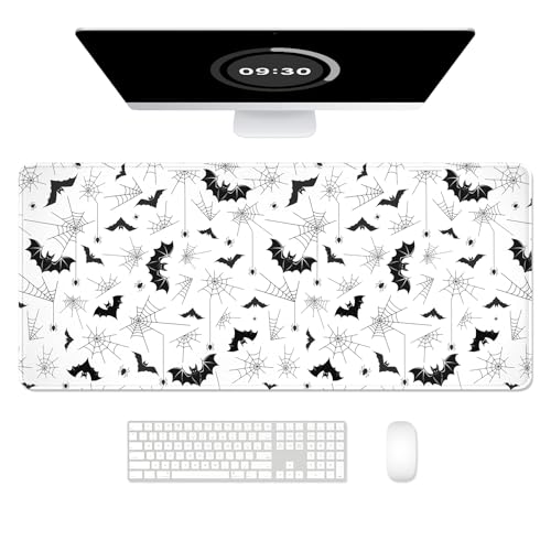 62 Gothic Bats White Black
