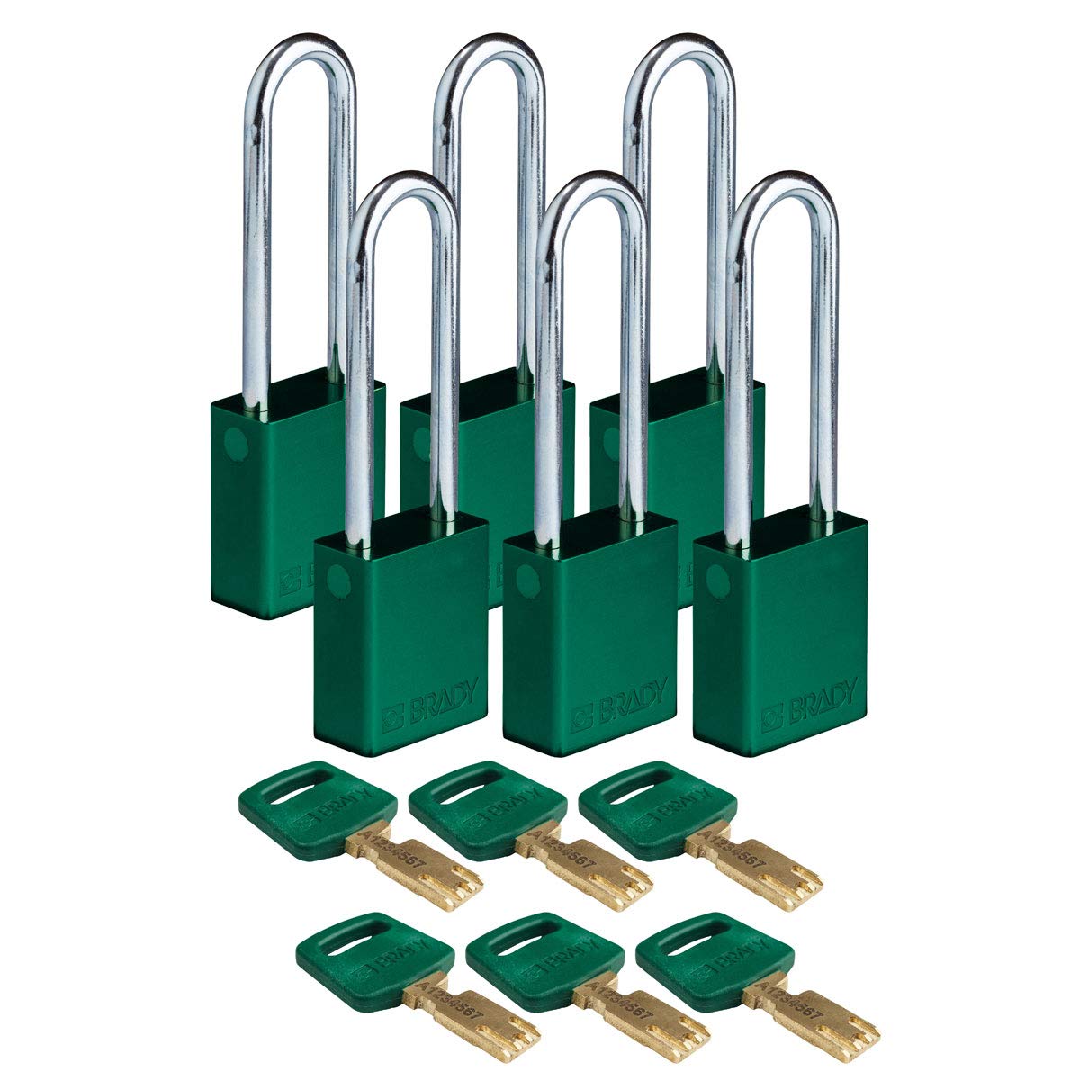 Brady SafeKey Lockout Padlock - Heavy Duty Aluminum Safety Lock with 3.0