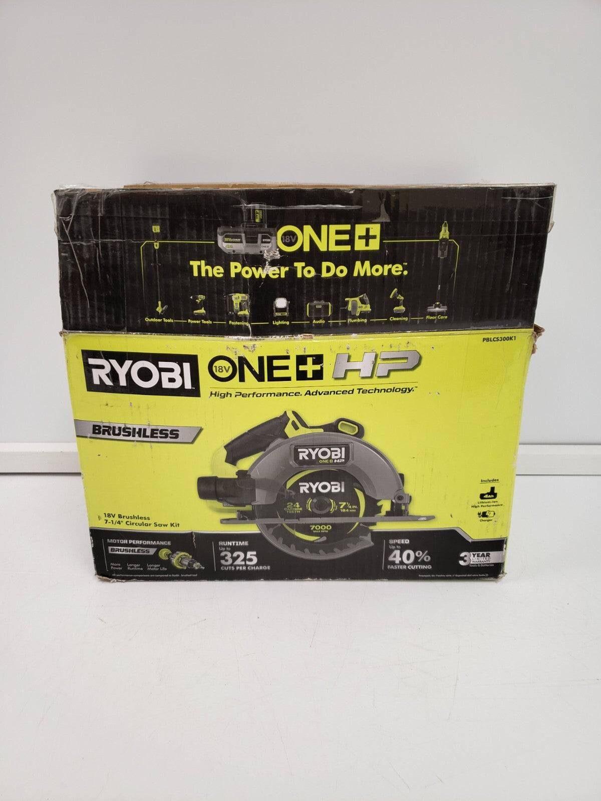Ryobi PBLCS300 18V Cordless Circular Saw with Laser Guide - Perfect for Woodworking, DIY Projects, and Home Renovations