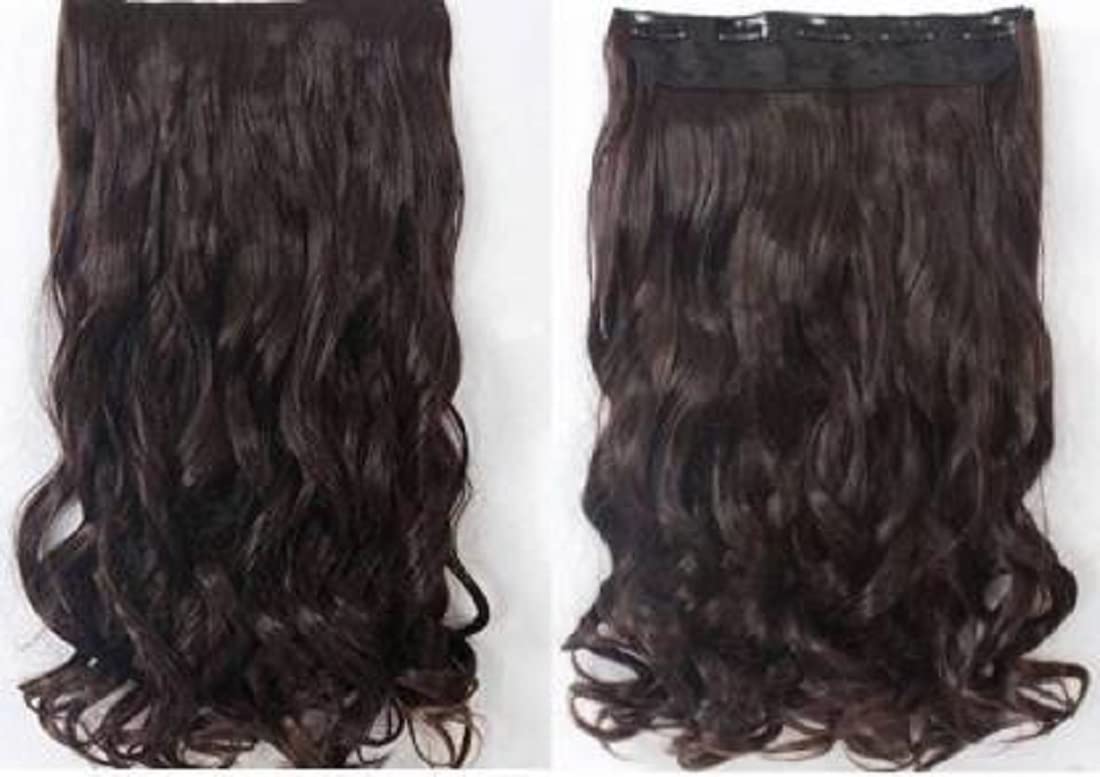 Abrish 24 Inch Long Synthetic Hair Extensions for Women - 5 Clip-in Brown Hair Extensions for Volume & Length (24 Inches) | Natural Look & Feel | Perfect for Parties, Weddings & Daily Styling