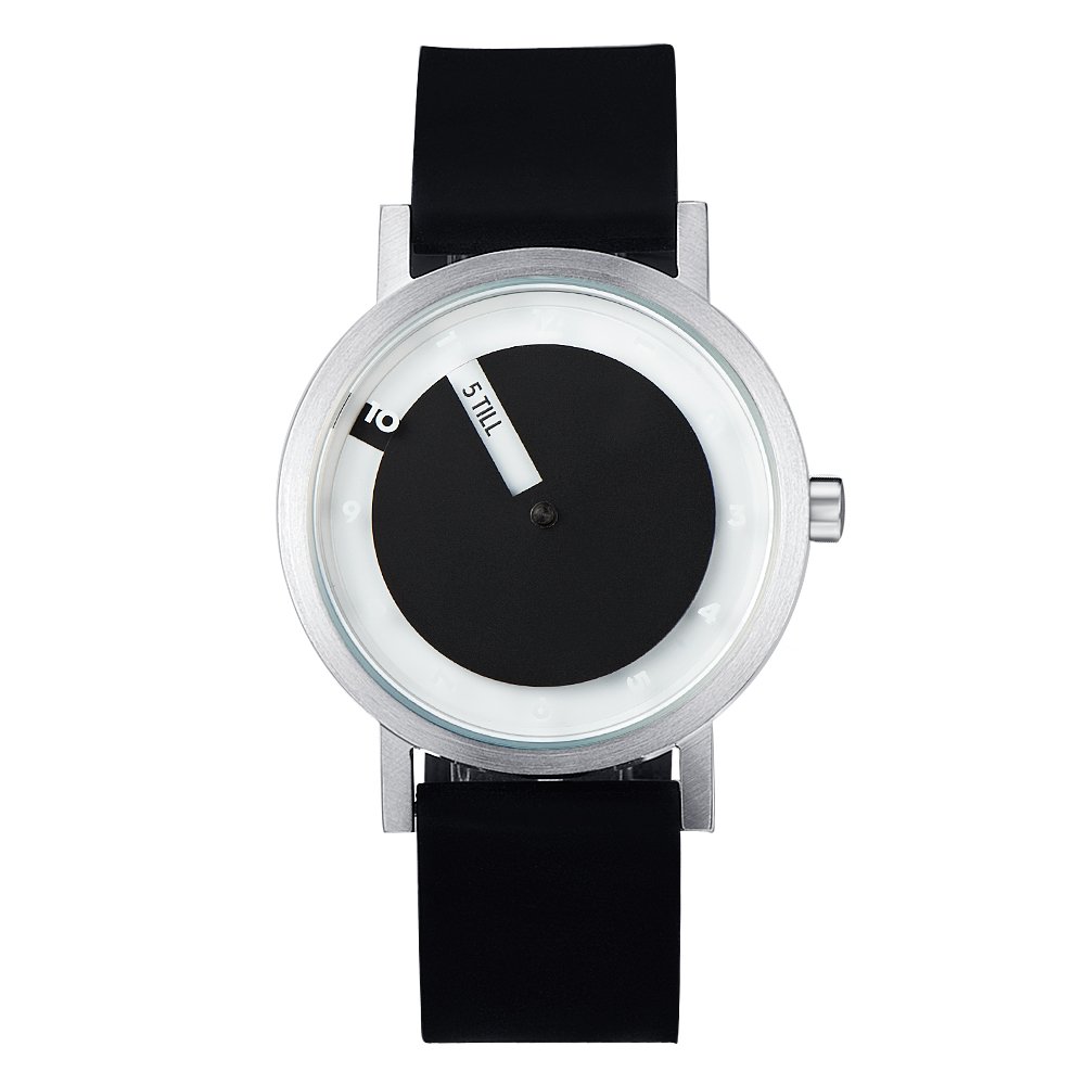 Men's Digital Watch 40mm Black Silicone Band - Waterproof Sports Watch for Running, Swimming & Outdoor Activities