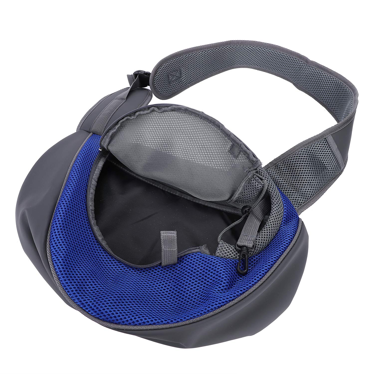 Hands-Free Adjustable Pet Carrier Sling for Small Dogs & Cats - Padded Shoulder Strap with Breathable Mesh Pocket - Lightweight Travel Tote Bag for Puppies & Small Animals - Perfect for Outdoor Adventures, Vet Visits & Daily Walks