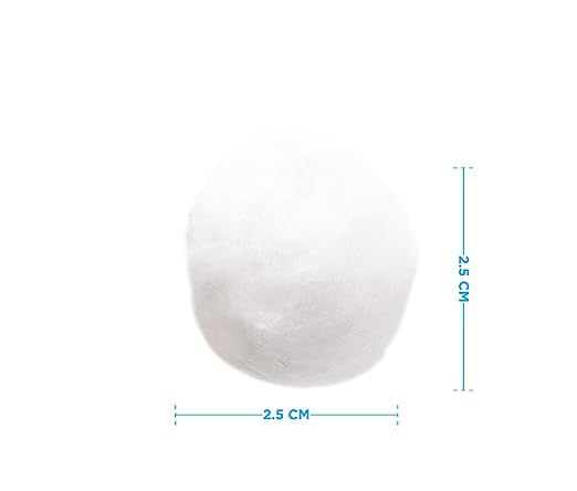 JUPREV 100% Cotton Balls for Face Cleansing, Makeup Removal & Nail Polish - Gentle for Babies & Sensitive Skin (50 Count) - Perfect for Daily Skincare, Baby Care and Beauty Routine
