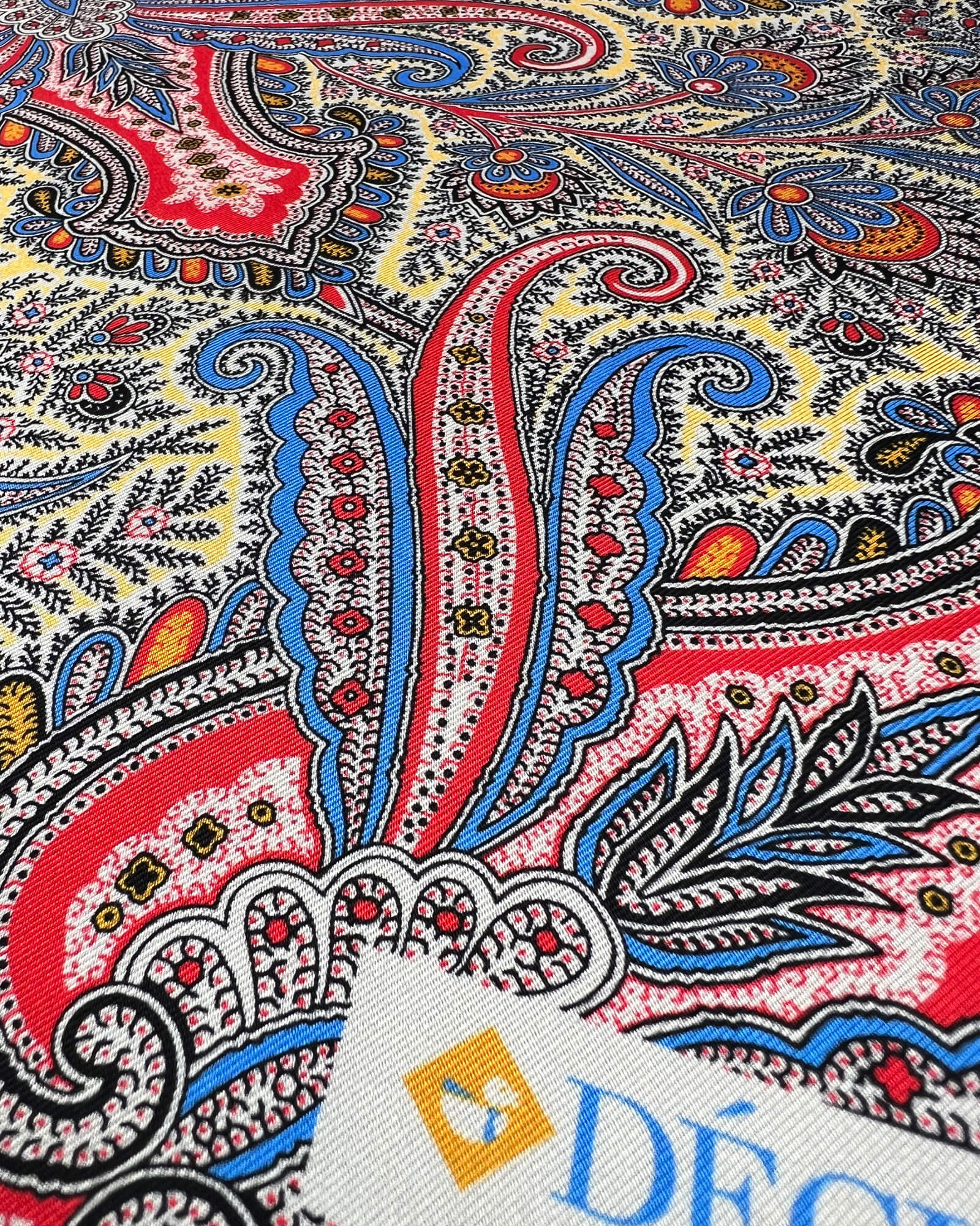 DÉCLIC Mariner Paisley Pocket Square - Yellow Silk Handkerchief for Men's Formal Wear | Wedding, Business & Special Occasion Accessories