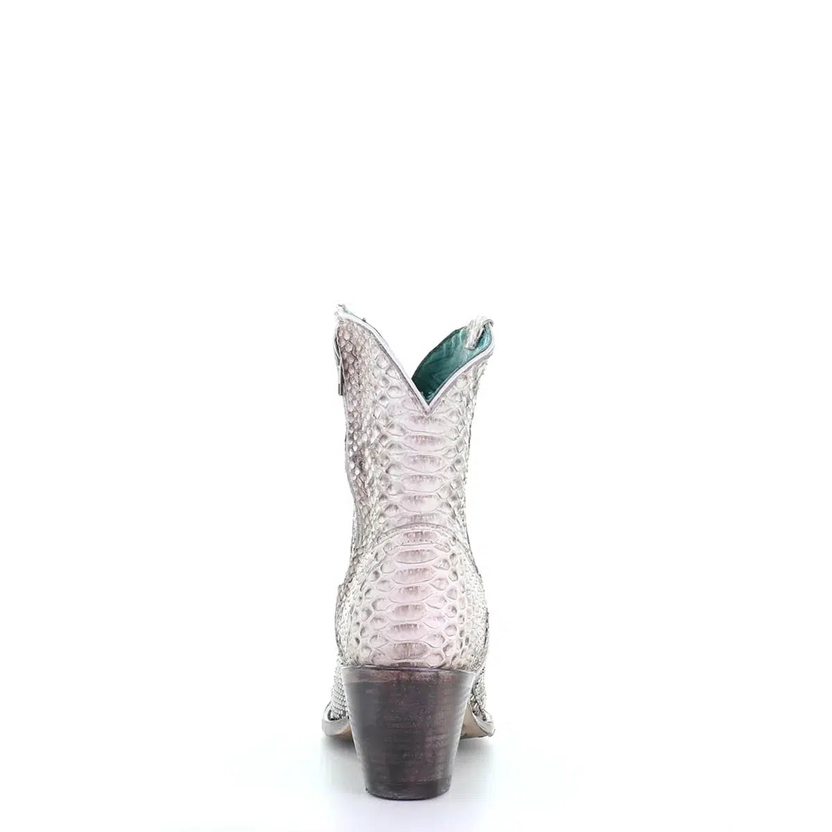 Women's Corral White Western Cowgirl Python Ankle Boots - Stylish & Comfortable for Rodeo, Country Dancing & Everyday Wear