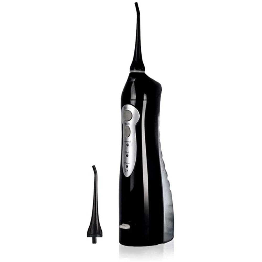 Portable Rechargeable Water Flosser for Teeth Cleaning - Dental Oral Irrigator with Waterproof Design, Perfect for Home & Travel Use (Black) | Ideal for Braces, Implants, and Gum Care