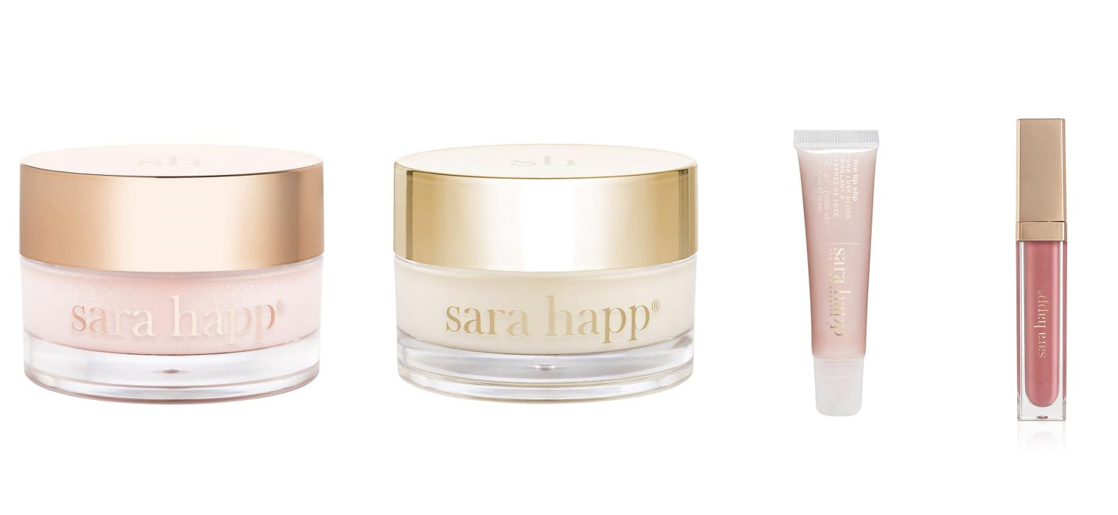 Sara Happ Luxe Lip Balm + One Luxe Gloss + Overnight Lip Mask Set - Hydrating Lip Care Trio for Soft, Plump Lips | Perfect for Daily Moisture & Night Treatment