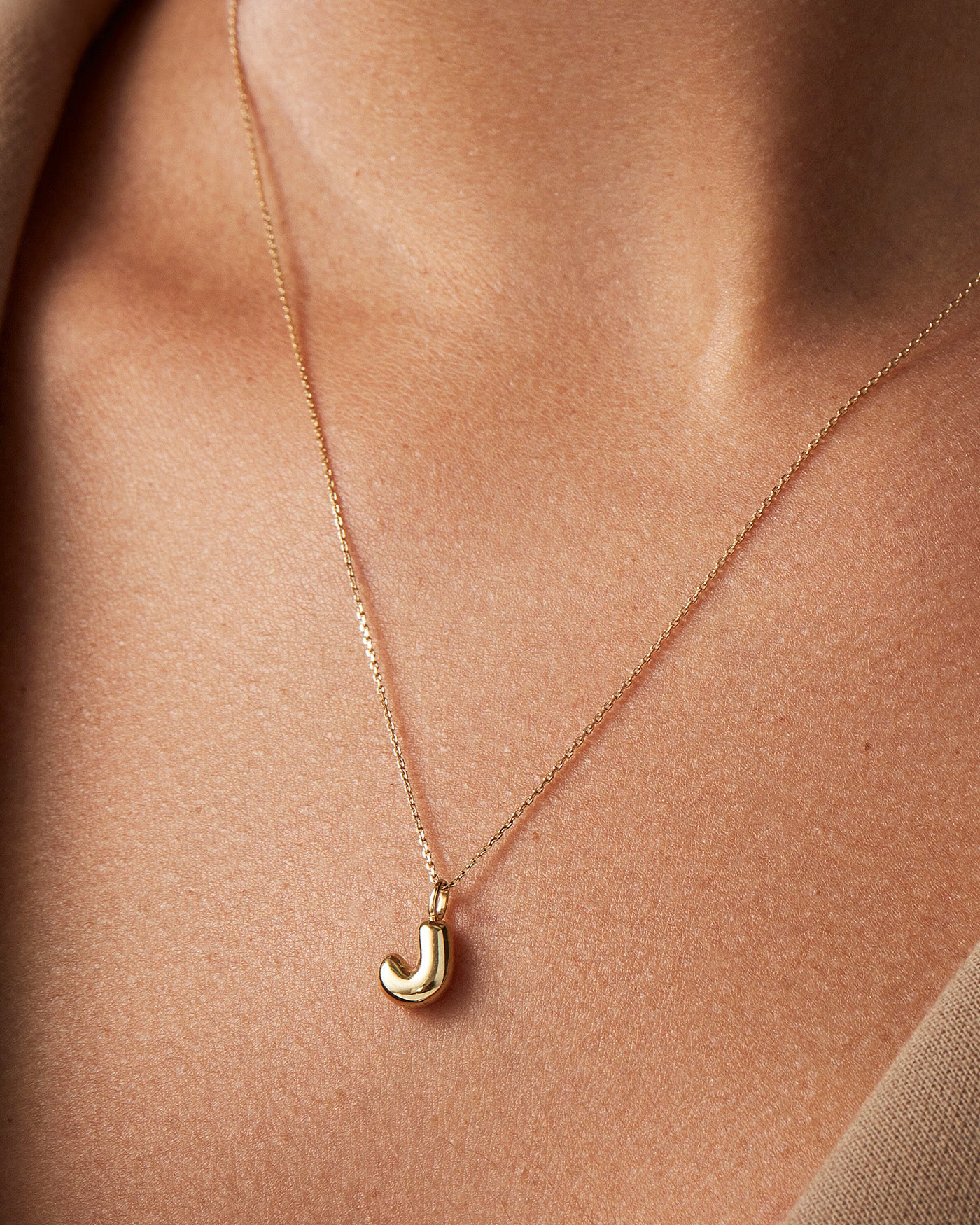 14K Gold Bubble Letter Necklace - Personalized Initial Pendant Jewelry for Women - Perfect for Birthdays, Anniversaries & Everyday Elegance