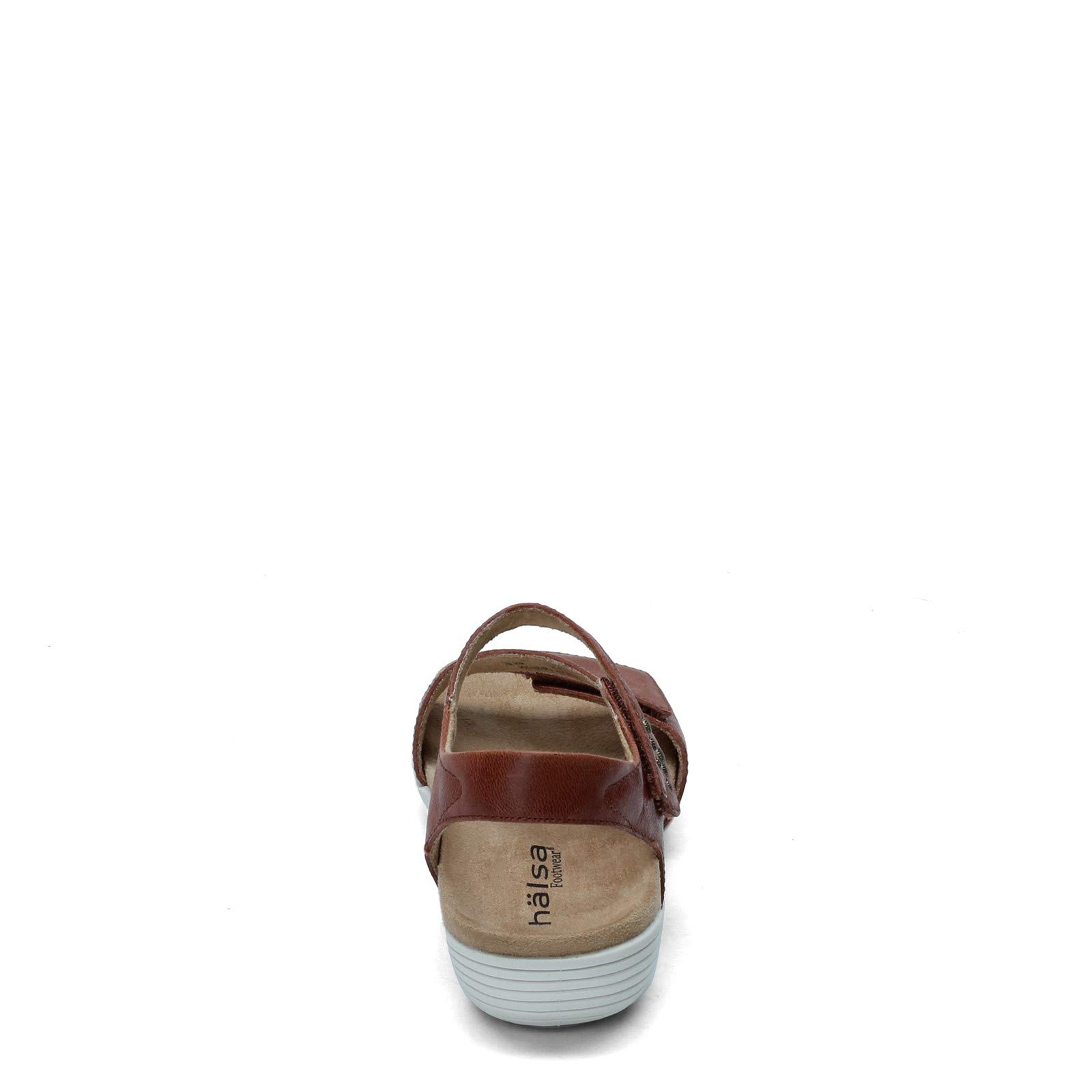 Women's Comfortable Flat Sandals - Cognac Brown Leather Wide Width Size 10 - Perfect for Beach, Vacation & Summer Outfits