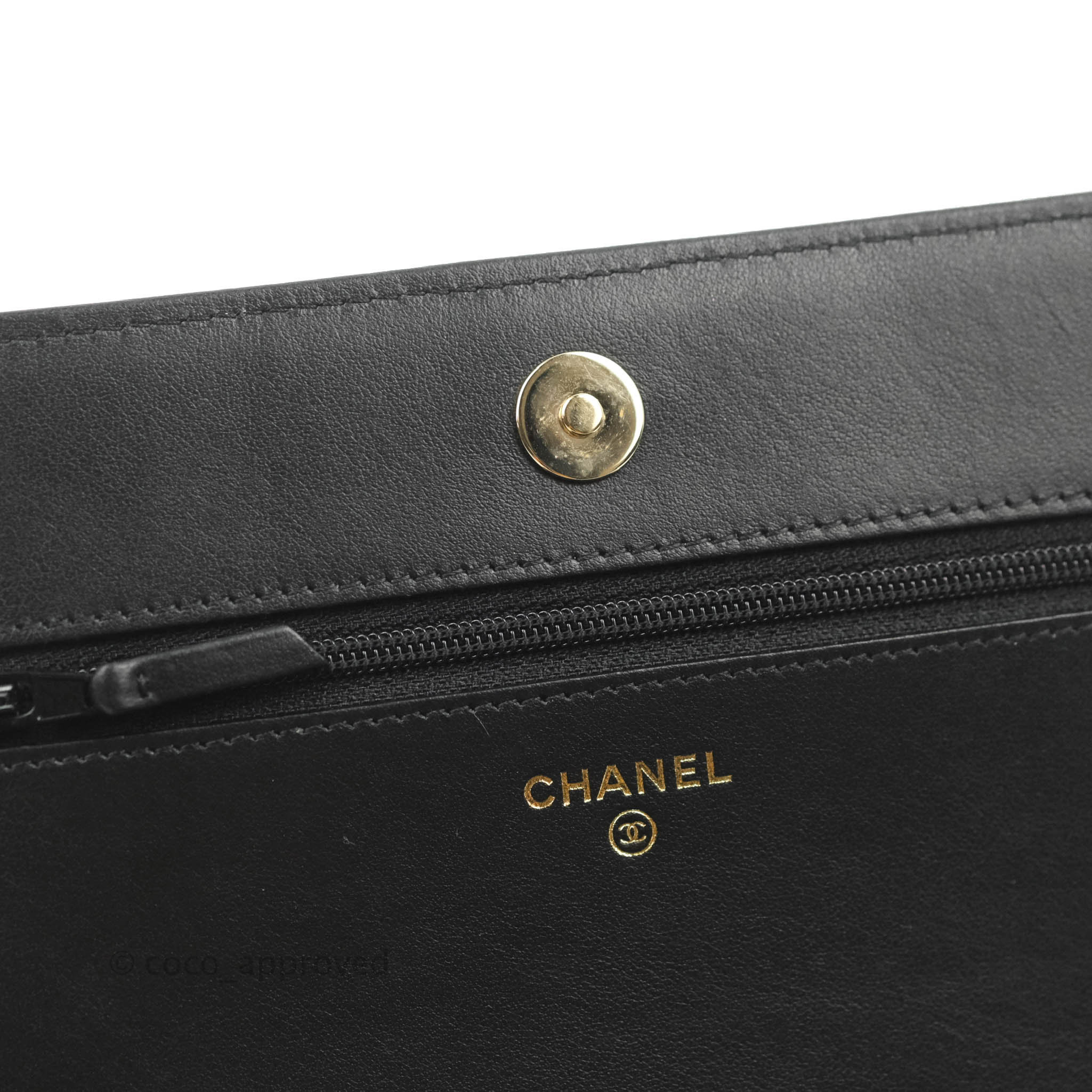 Chanel Chevron Boy Wallet On Chain Black Caviar Gold Hardware - Luxury Crossbody Bag for Women, Perfect for Evening Out & Special Occasions