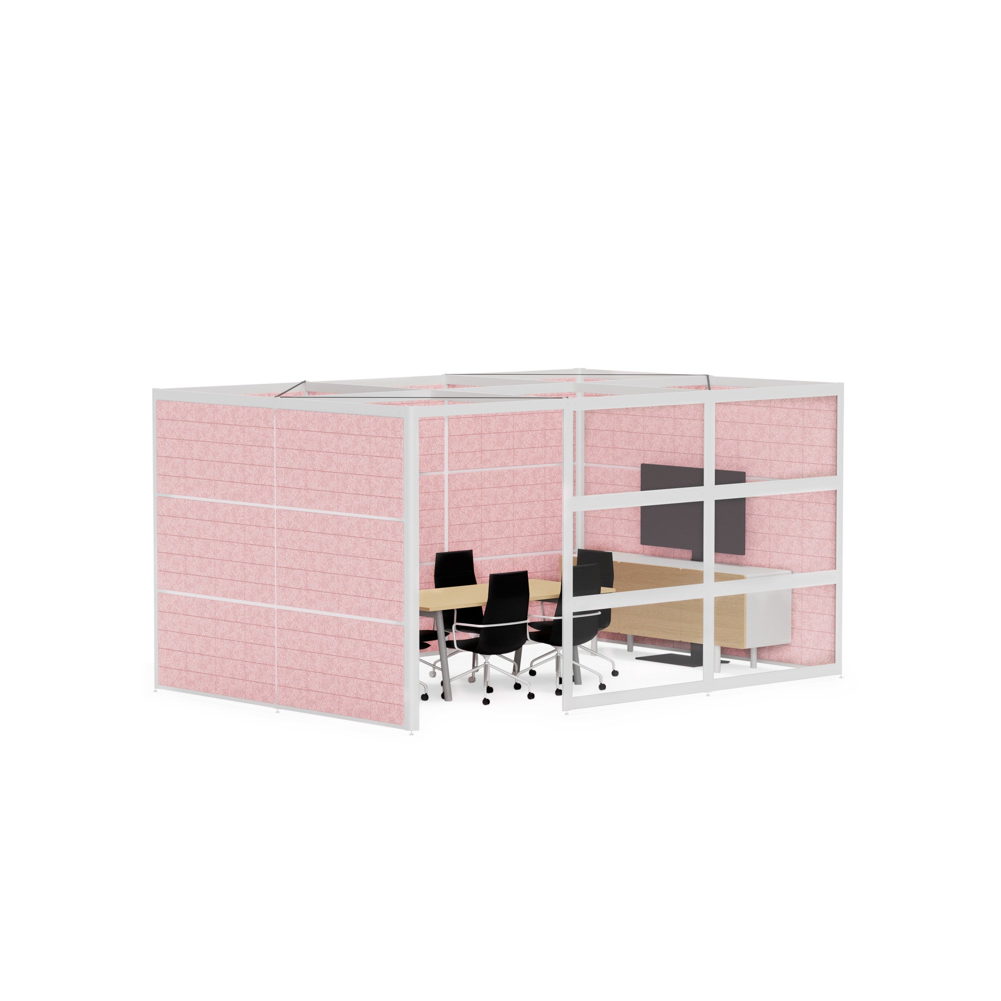 PoppinSpaces Connect Space 108501 - Modular Office Furniture System for Modern Workspaces | Perfect for Home Office, Coworking Spaces & Corporate Environments