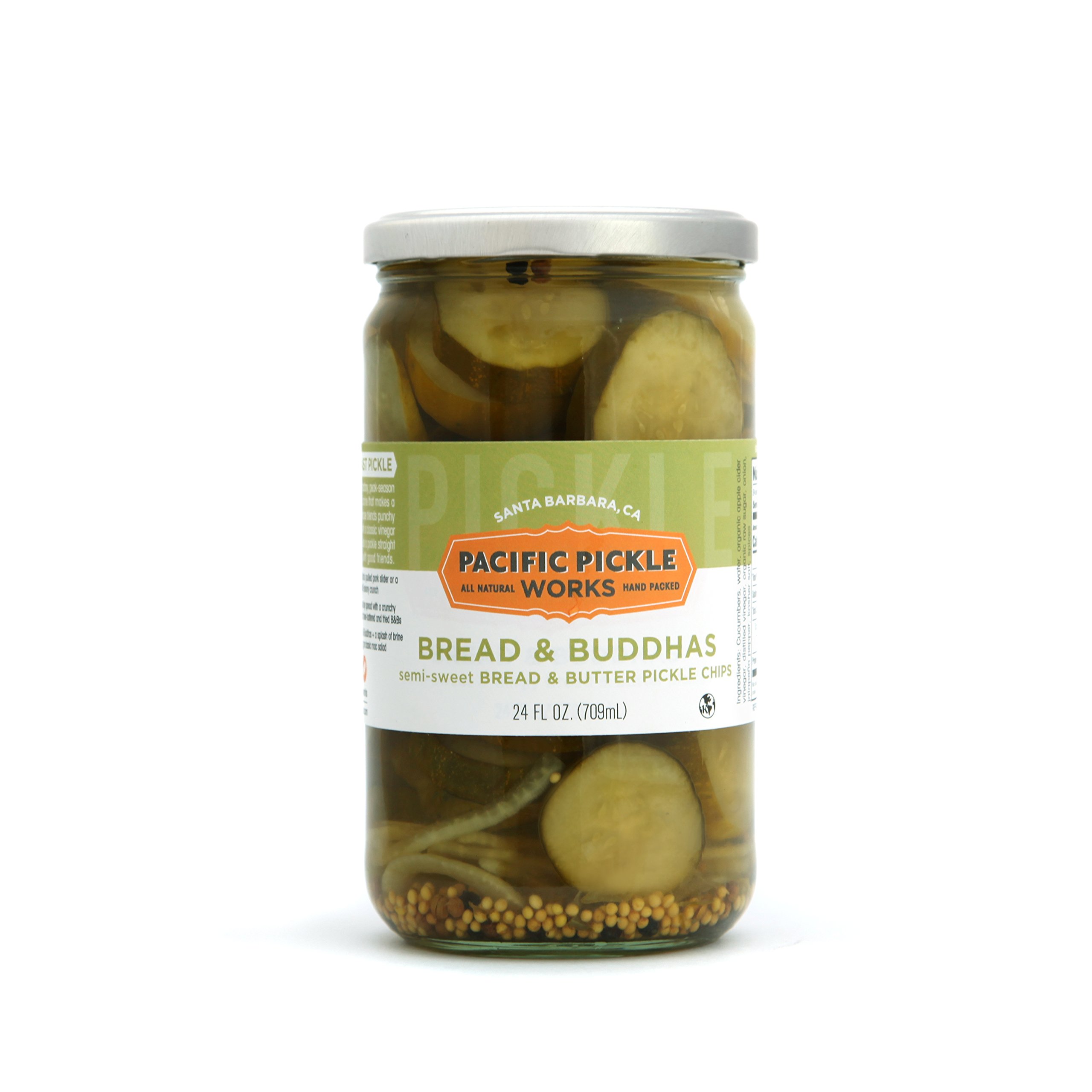 PACIFIC PICKLE WORKS Sweet Pickle Chips - 24 Fl Oz Jar | Perfect for Sandwiches, Burgers & Charcuterie Boards | Gourmet Pickle Slices for Deli Meats & Snacking