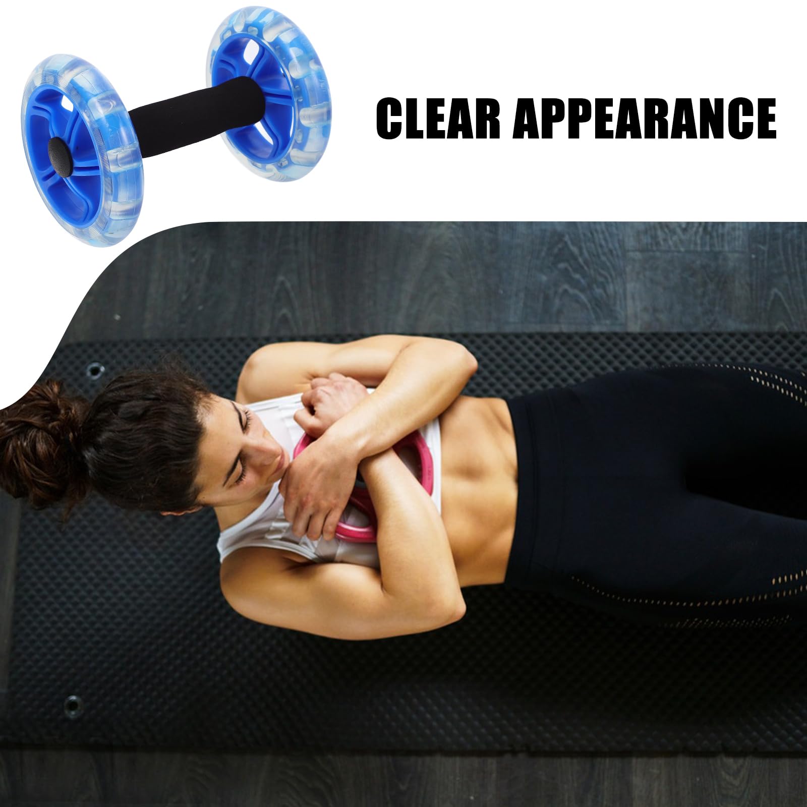 Kisangel Ab Roller Wheel for Core Workouts - Exercise Equipment for Abs, Weight Loss & Fitness - Includes Hand Weights & Dumbbell Attachments (Yellow) - Perfect for Home Gym, Yoga & Strength Training