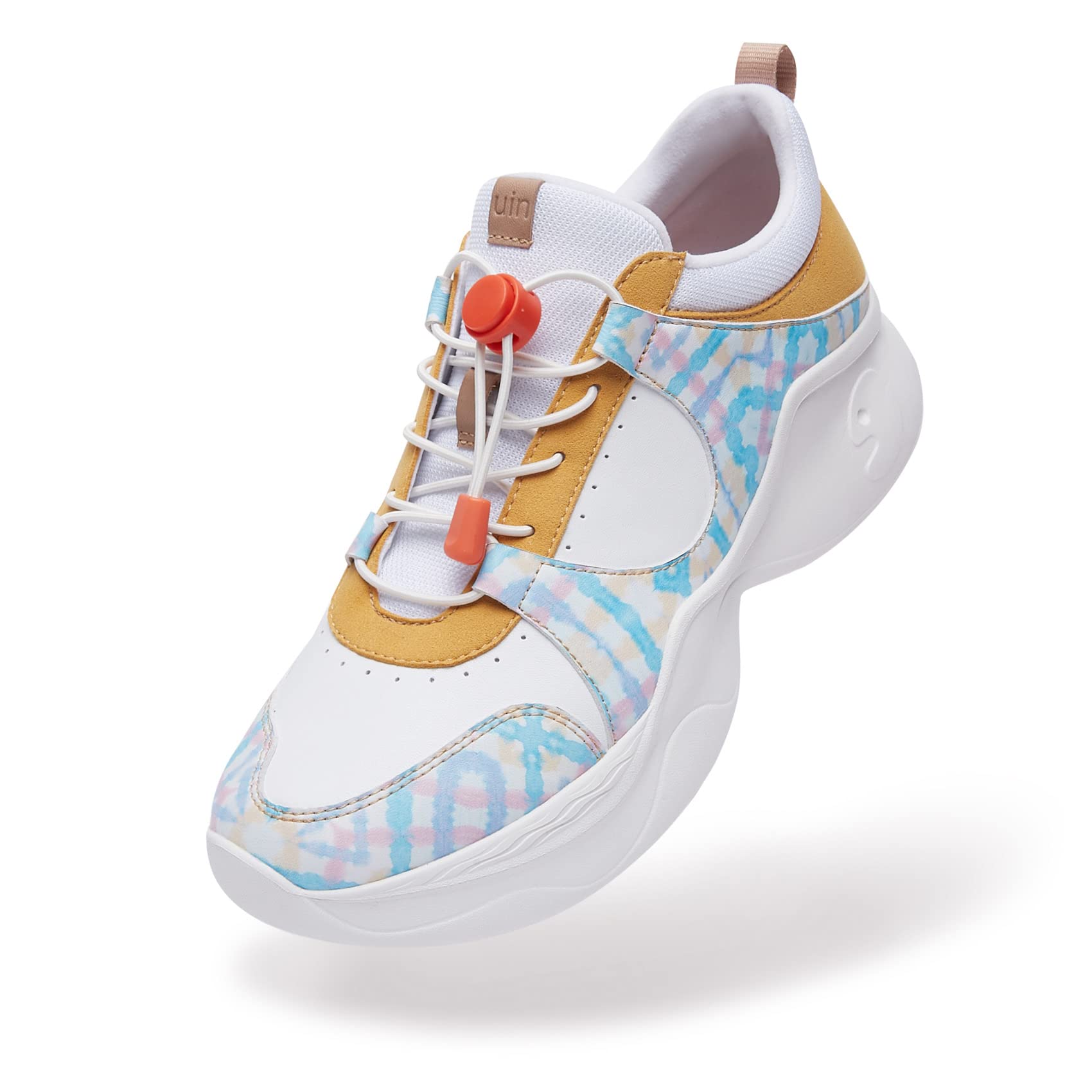 UIN Women's Chunky Fashion Sneakers - Comfortable Walking Shoes with Artistic Paint Design | Casual Travel Dad Shoes for Women | Perfect for Daily Wear, Workout & Travel (Size 5)