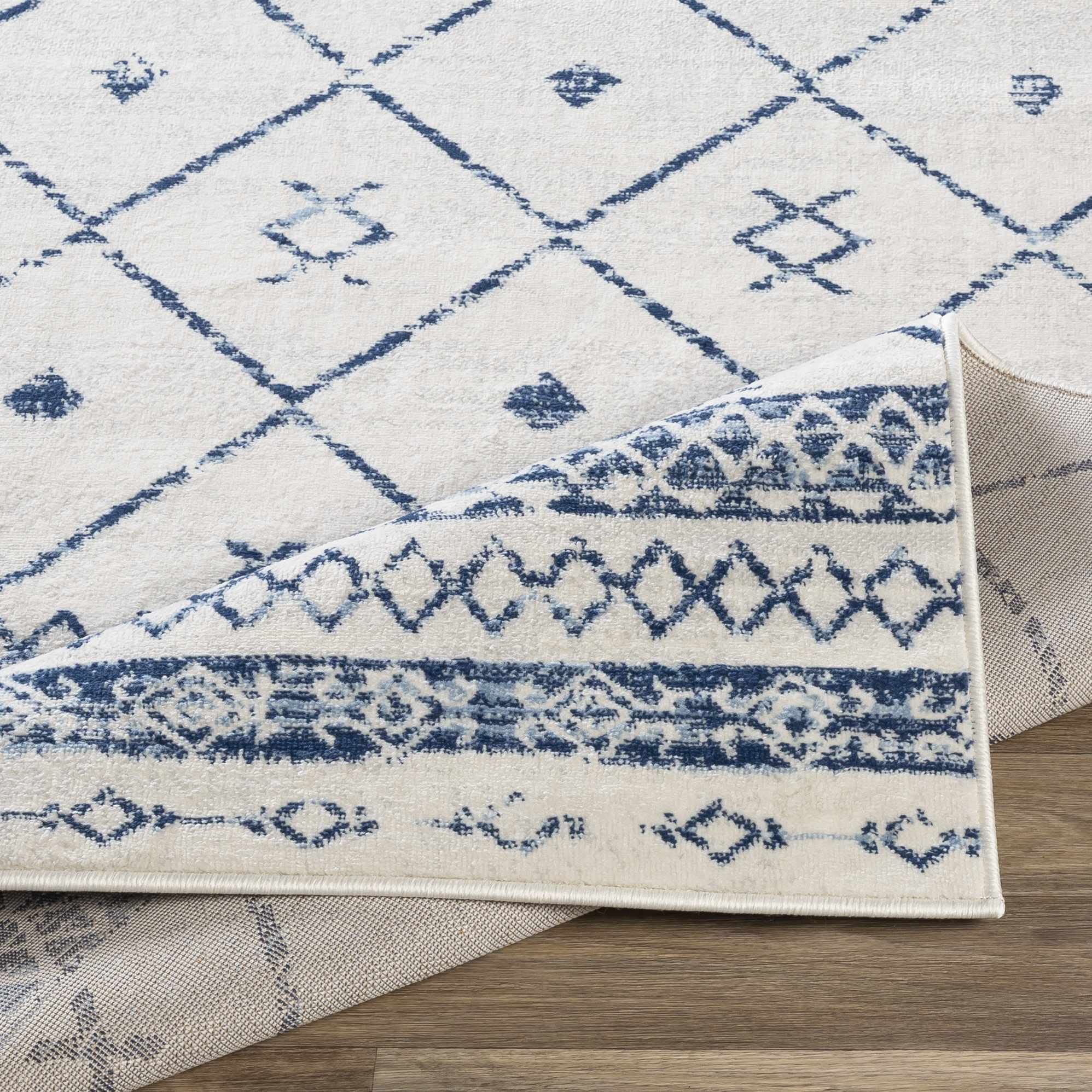 Hauteloom Everett Blue and Gray Area Rug 9' x 12'3
