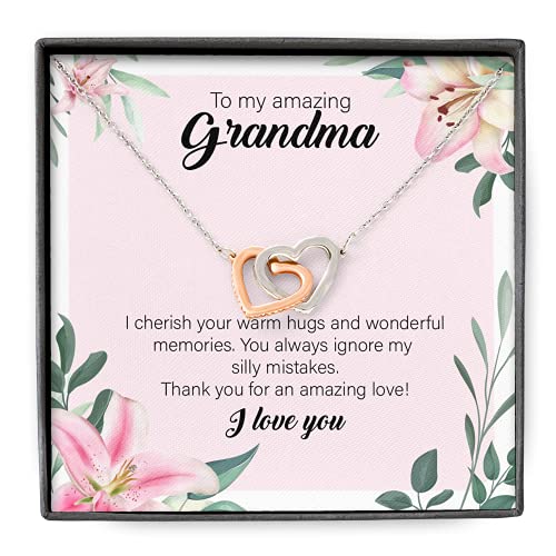 ZUIQE Sterling Silver Grandma Necklace - Elegant Pendant Jewelry for Women, Perfect Birthday Gift for Grandma & Unique Fashion Jewelry | Ideal for Special Occasions, Mother's Day & Anniversaries