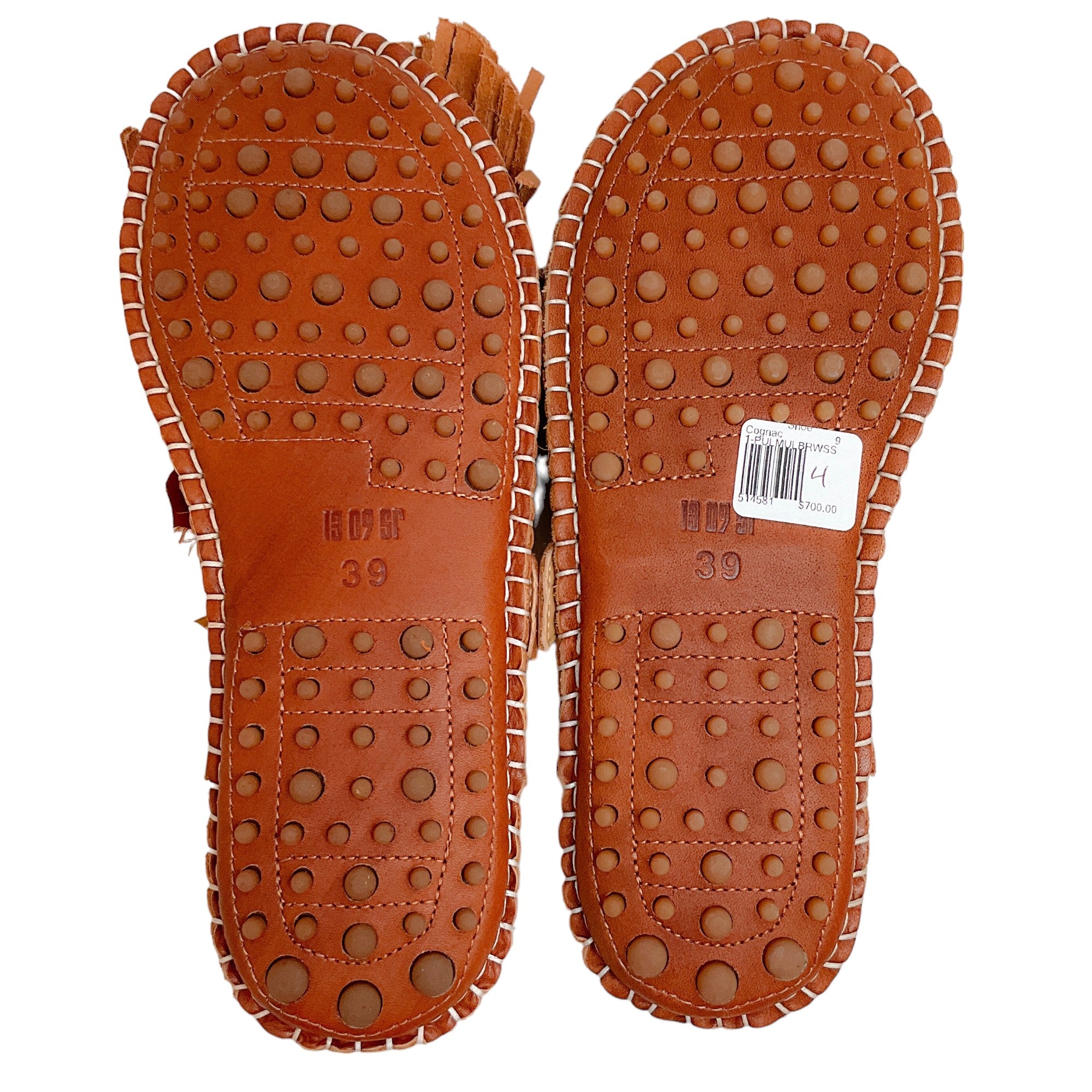 13 09 SR Brown Leather Puli Mules - Comfortable Slip-On Shoes for Women, Casual Loafers for Home, Office & Outdoor Wear