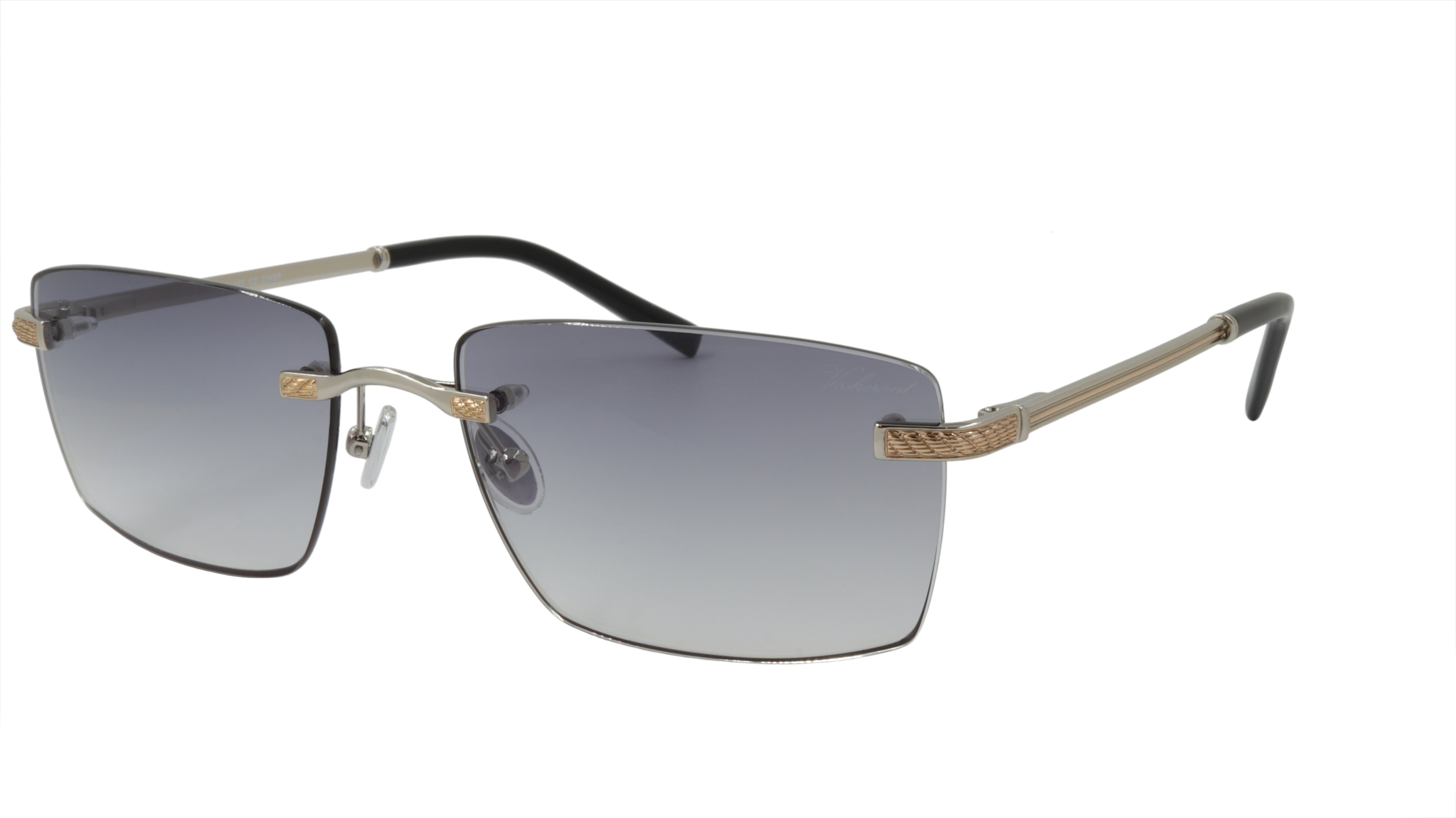 Paul Vosheront Premium Gold Plated Sunglasses - Metal & Acetate Frame with Gradient Lenses - Italy Made PV604S C2 | Perfect for Outdoor Activities, Beach & Fashion