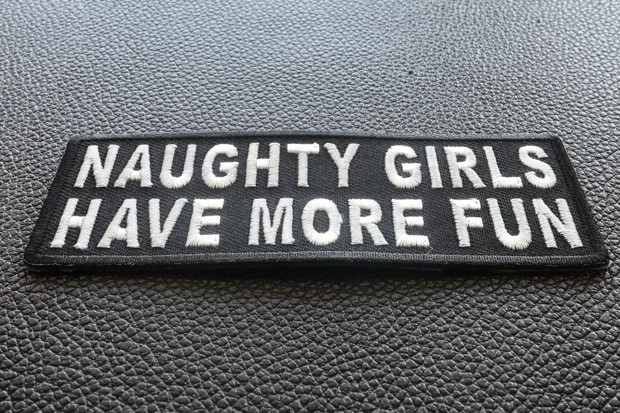 Naughty Girls Have More Fun Patch - Funny Iron-On Patches for Adults - Perfect for Jackets, Denim, Hats & DIY Crafts