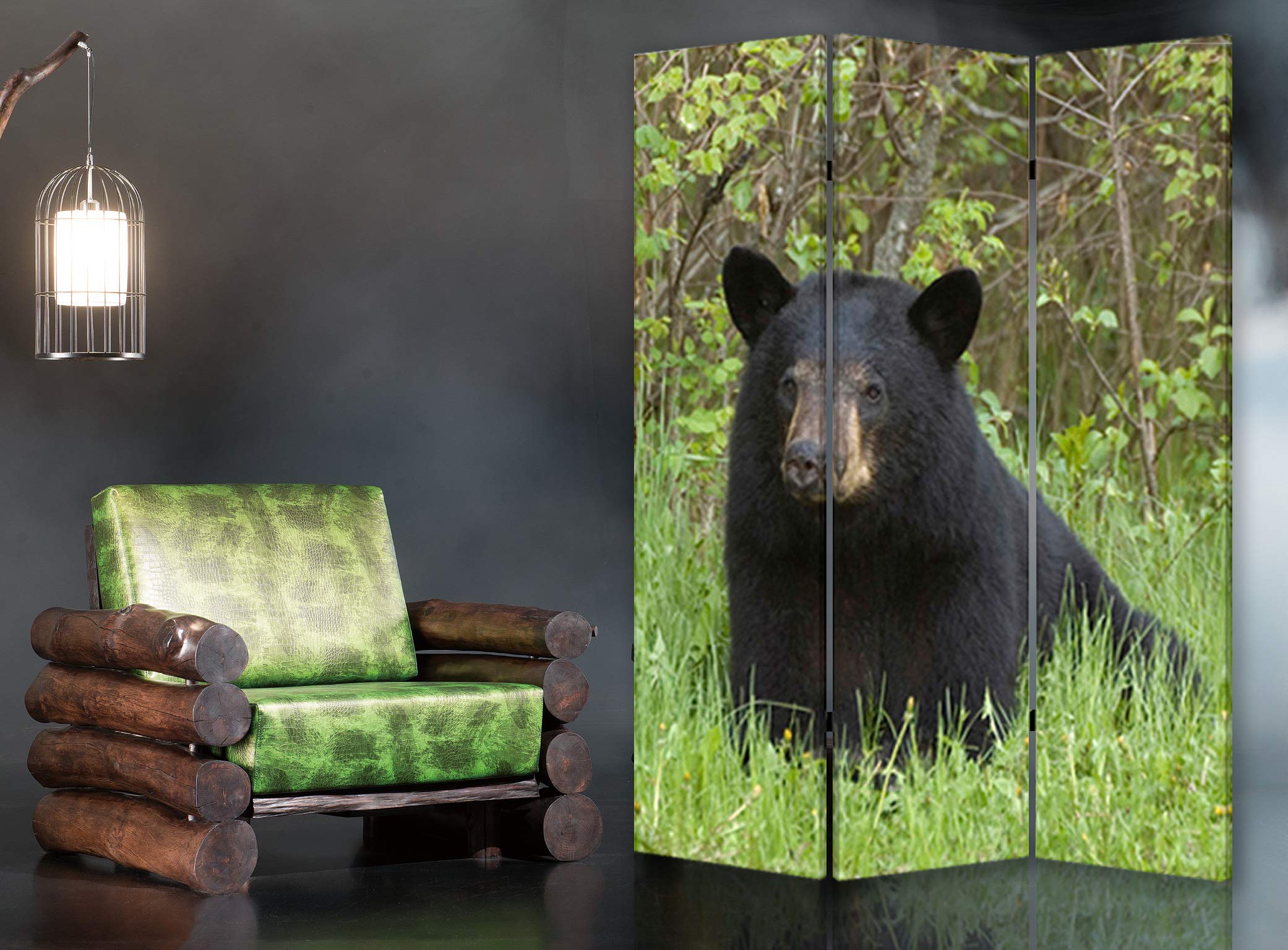 Screen Gems Bear Room Divider - Decorative Folding Partition for Nursery, Kids Room & Play Area - Perfect for Privacy & Space Separation