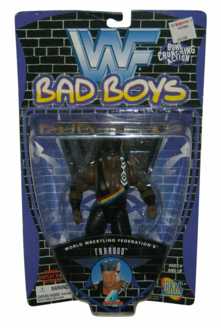 1997 WWF Jakks Pacific Superstars Series 4 Bad Boys Farooq Wrestling Action Figure - Collectible Vintage Toy for WWF Fans & Wrestling Memorabilia Collectors - Perfect for Display, Gifts, and Nostalgic Play
