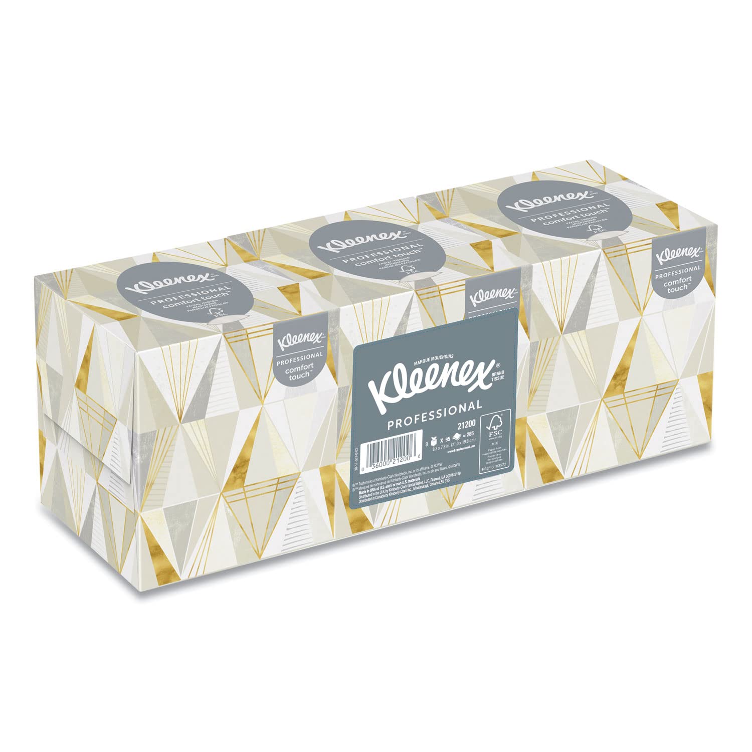 Kleenex Ultra Soft 2-Ply Facial Tissues - Pop-Up Box (95 Sheets per Box, 3 Boxes Pack) - For Home, Office & Travel Use