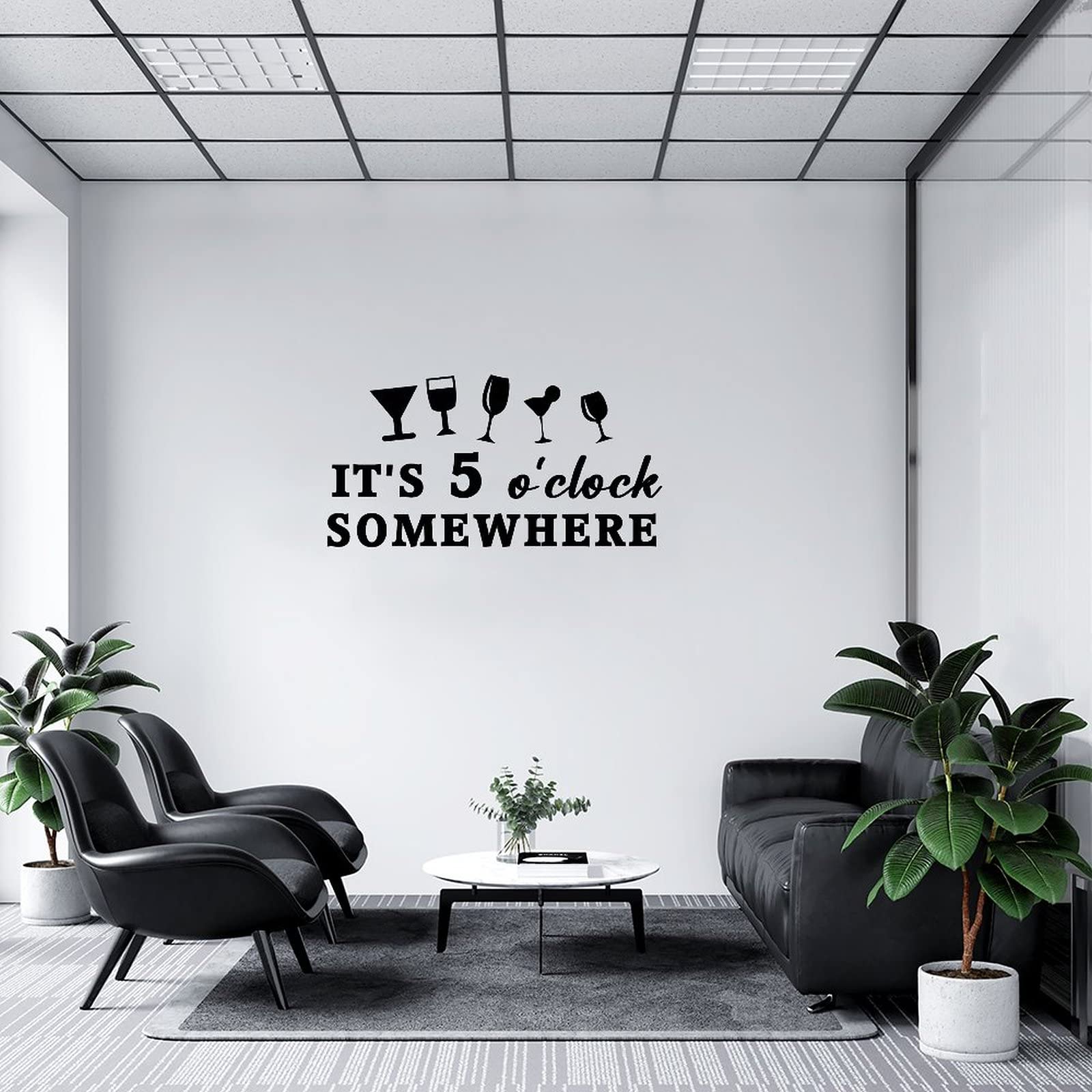 5 O'Clock Somewhere Wall Decal - Kitchen & Bedroom Decor for Home